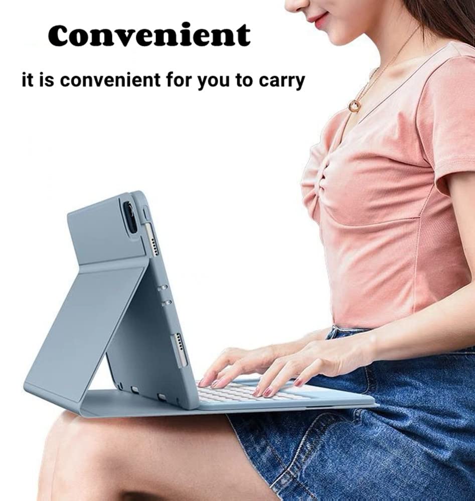 Anmengxinling Keyboard Case For Ipad 9.7 Inch 5Th/6Th Generation, Touchpad Detachable Keyboard With Pencil Holder,Slim Leather F