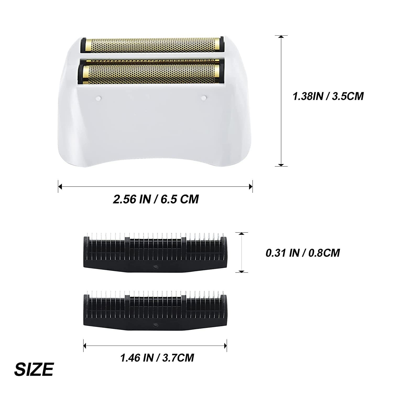 3 Packs Pro Shaver Replacement Foil And Cutters Compatible With Andis #17155 & #17150#17200 Shaver Pro Foil