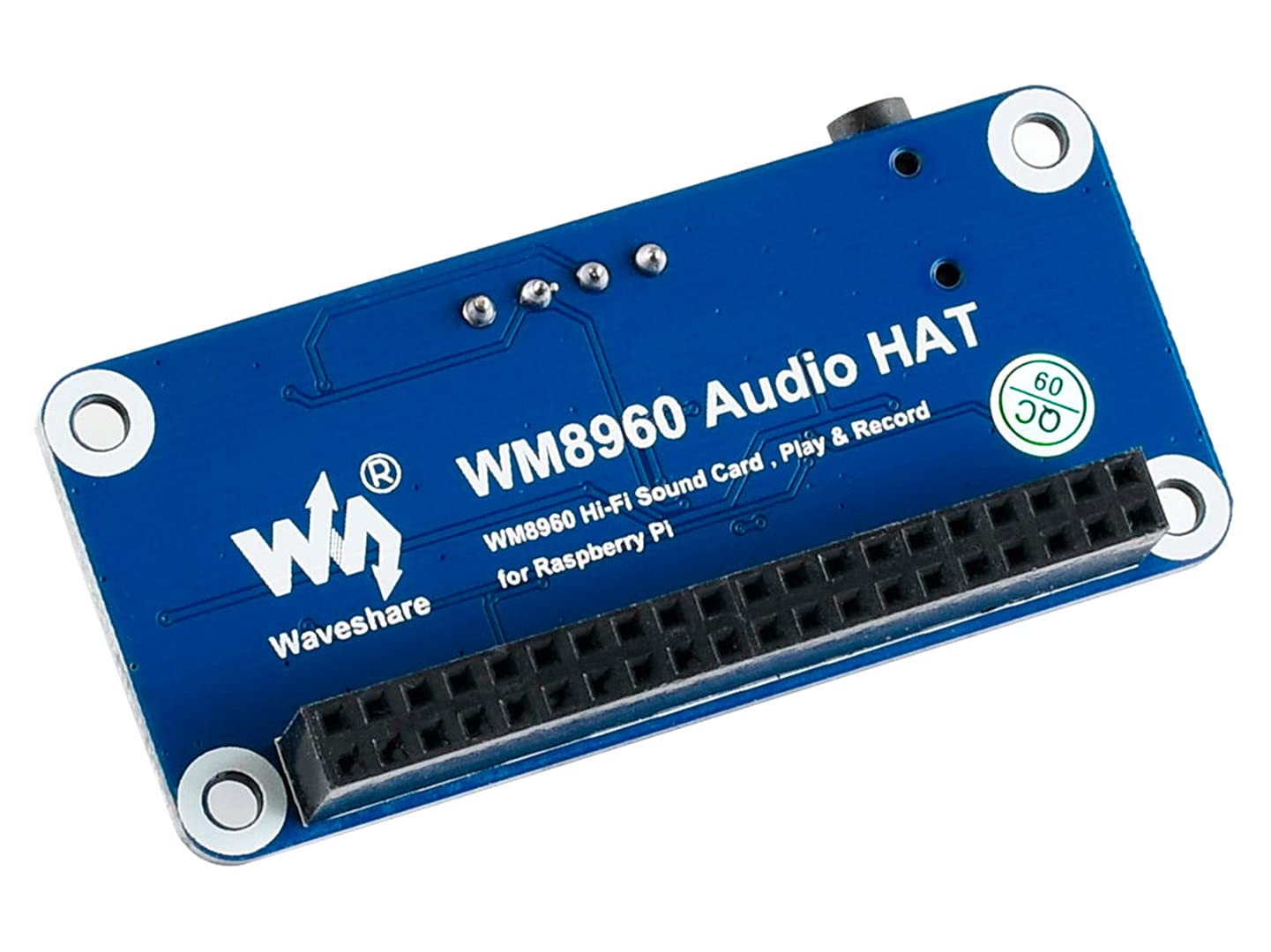 Wm8960 Audio Hat Module For Raspberry Pi 4B/3B+/3B/2B/B+/A+/Zero/Zero W/Pi Zero Wh,Wm8960 Hi Fi Sound Card Hat Stereo Codec, Pla