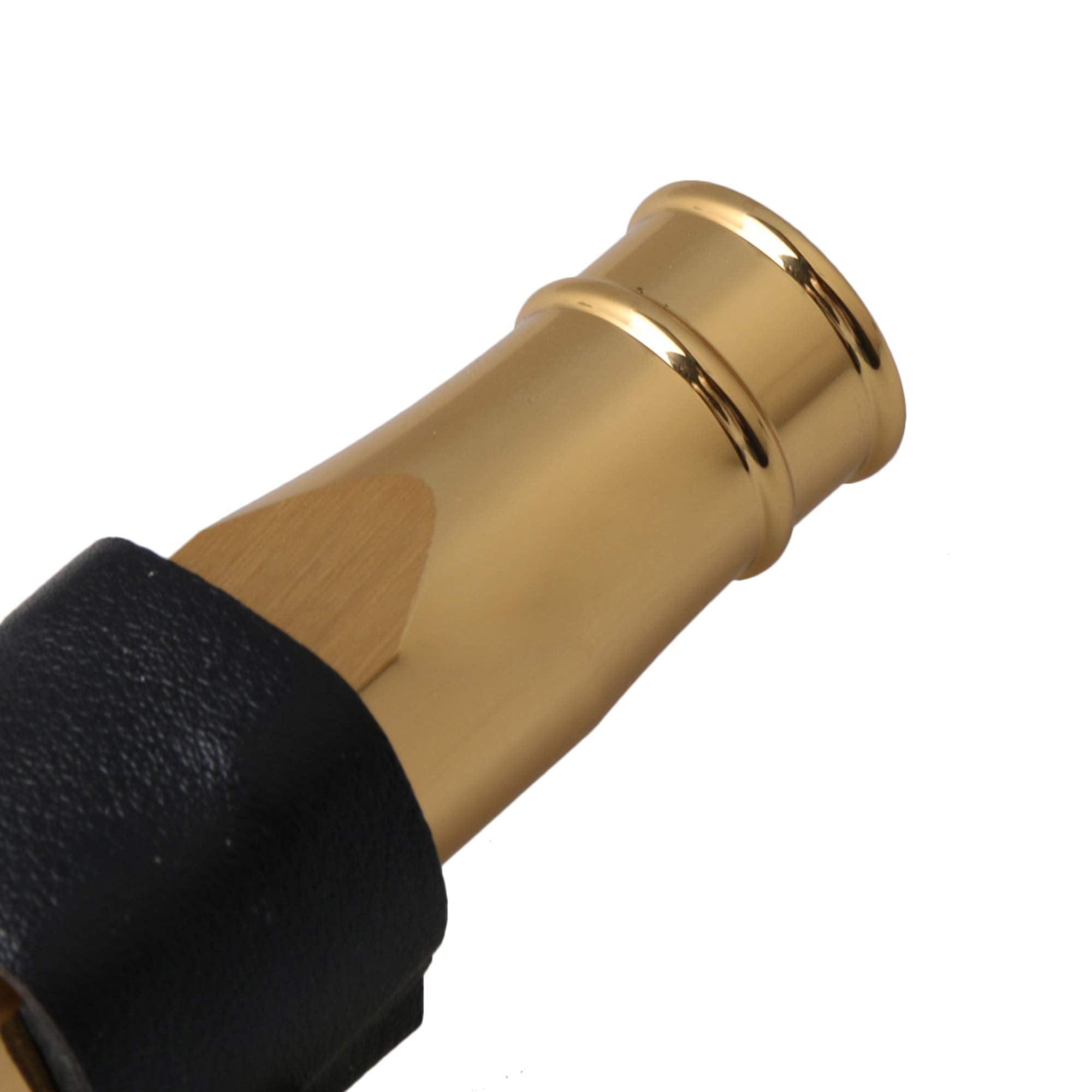 Yibuy Golden Jazz B Flat Tenor Saxophone Mouthpiece 7# W/Pu Leather Cap