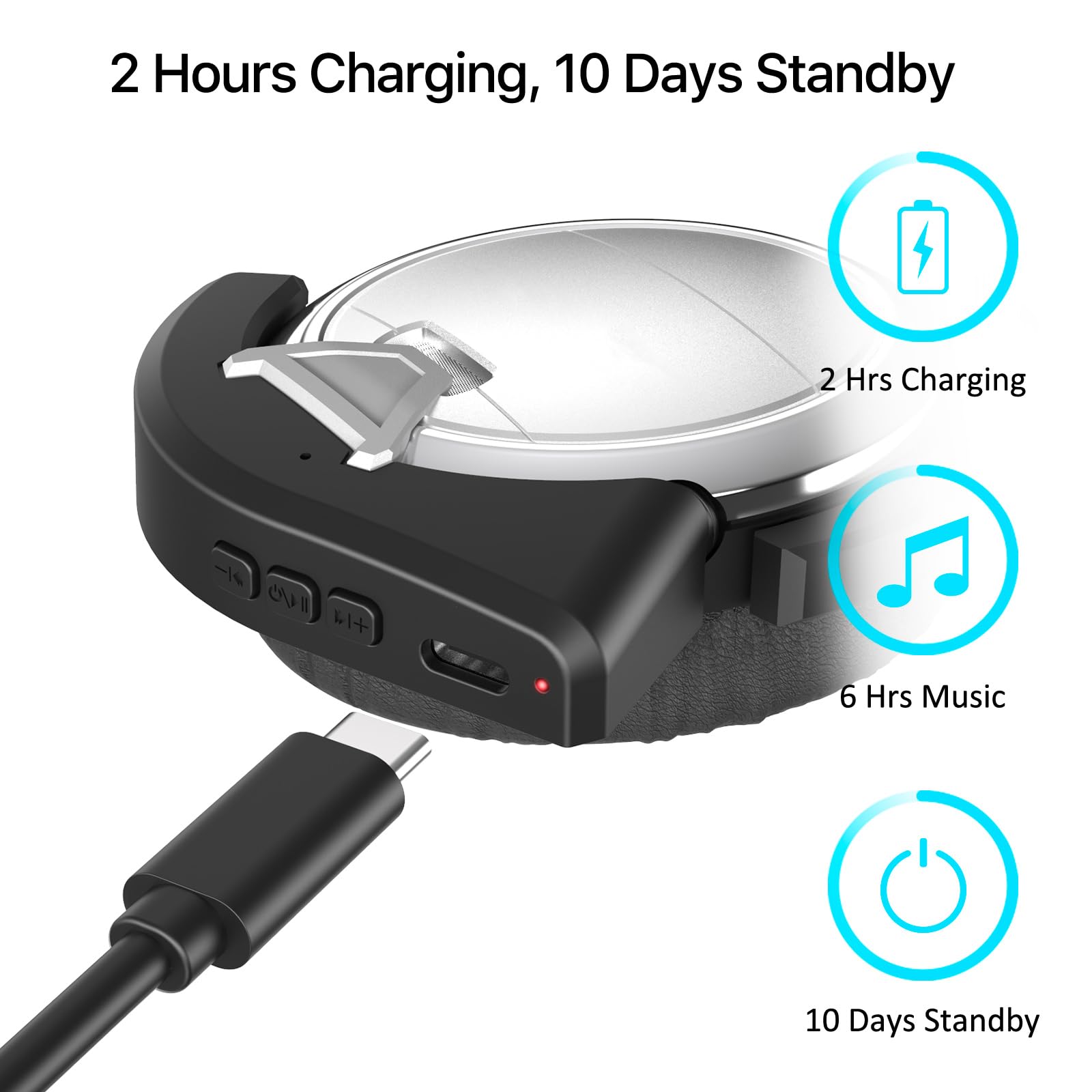 Yocowoco Aptx Wireless Bluetooth 5.0 Adapter For Bose Qc3 Quietcomfort 3 With Mic/Volume Control, Black