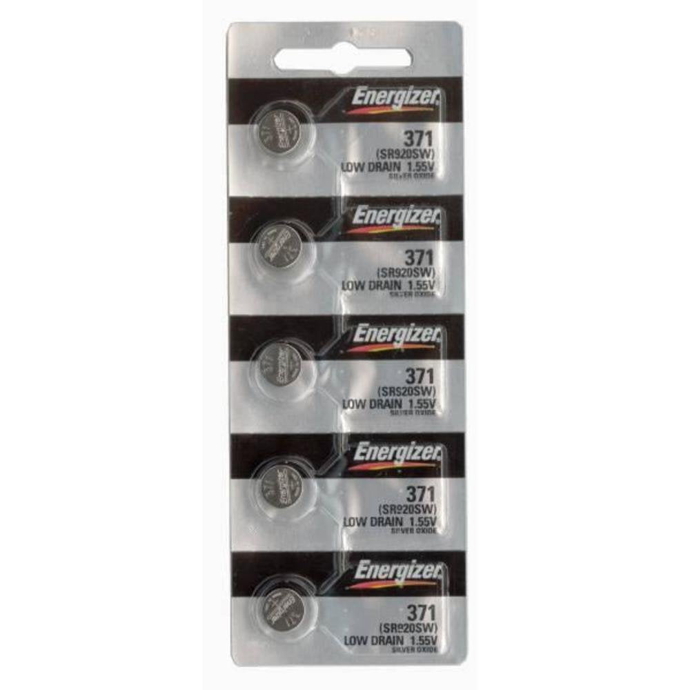 Energizer Batteries 371 / 370 (Sr920W Sr920Sw) Silver Oxide Watch Battery. On Tear Strip, 5 Pack