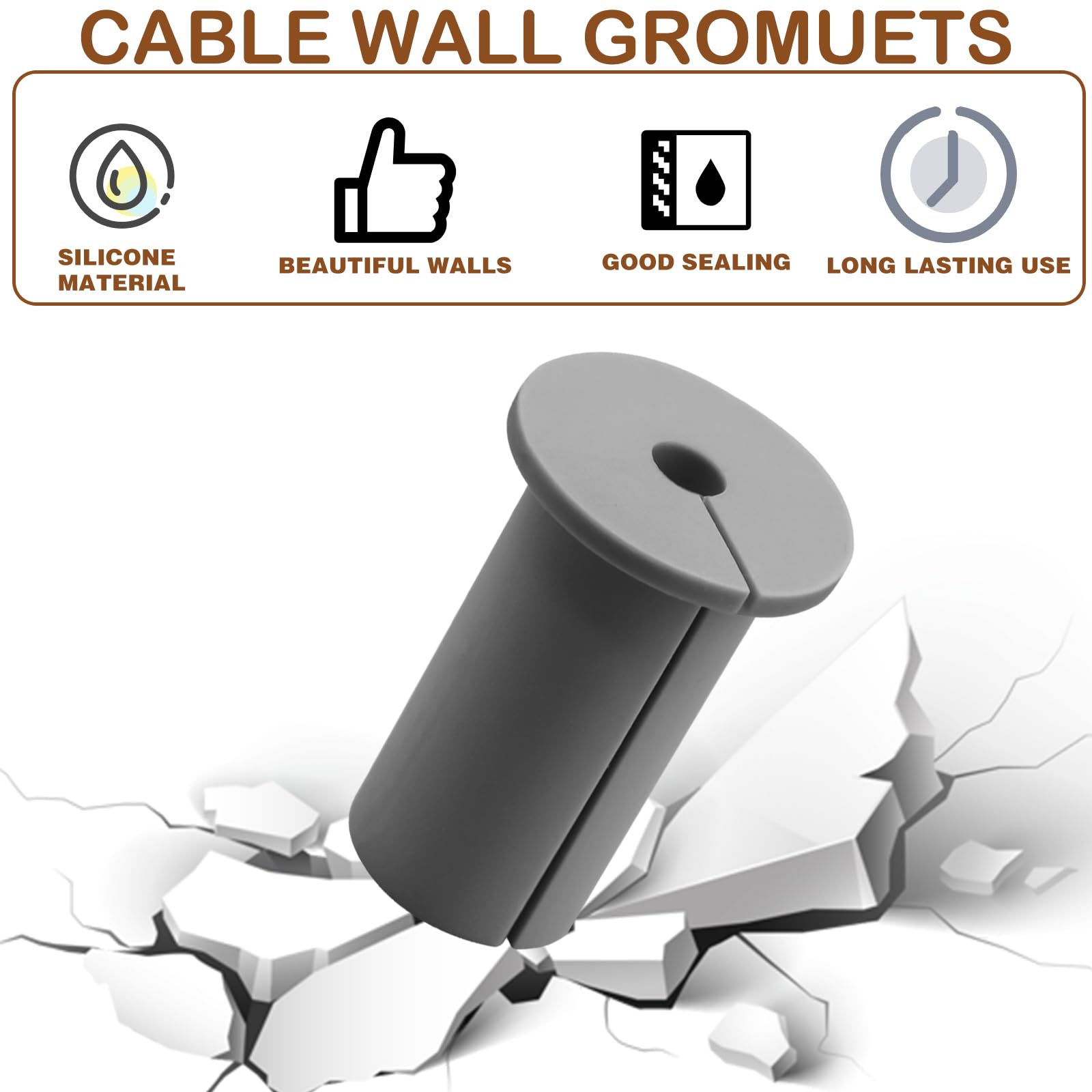 4Pcs Cable Grommet Routing Kit For Starlink, Wall Grommets For Cables, Wall Cable Through Wall Hole Cover Compatible With Starli