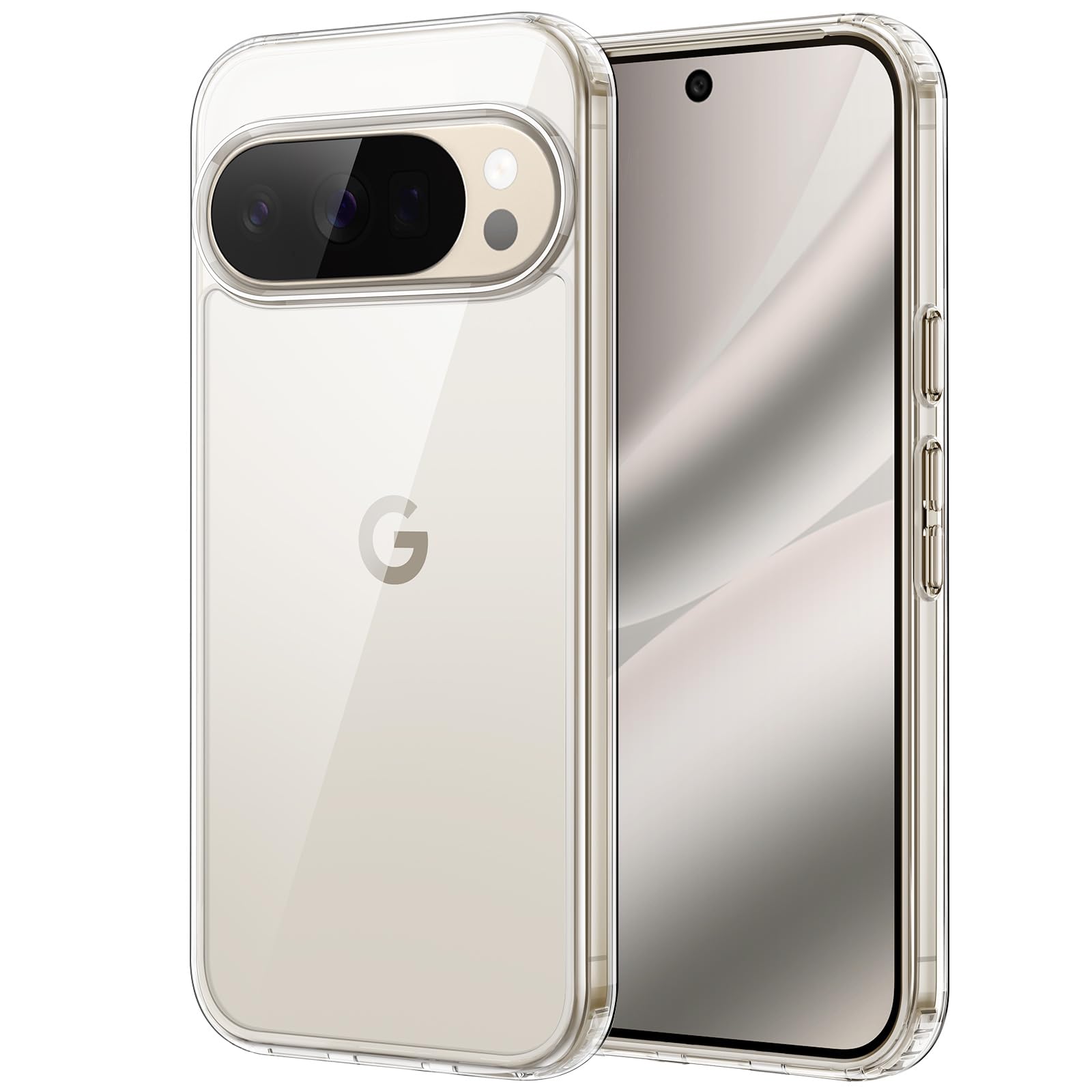 JETech Case for Google Pixel 10/10 Pro 2025, Non-Yellowing Shockproof Bumper Protective Phone Cover, Anti-Scratch Hard PC Back (