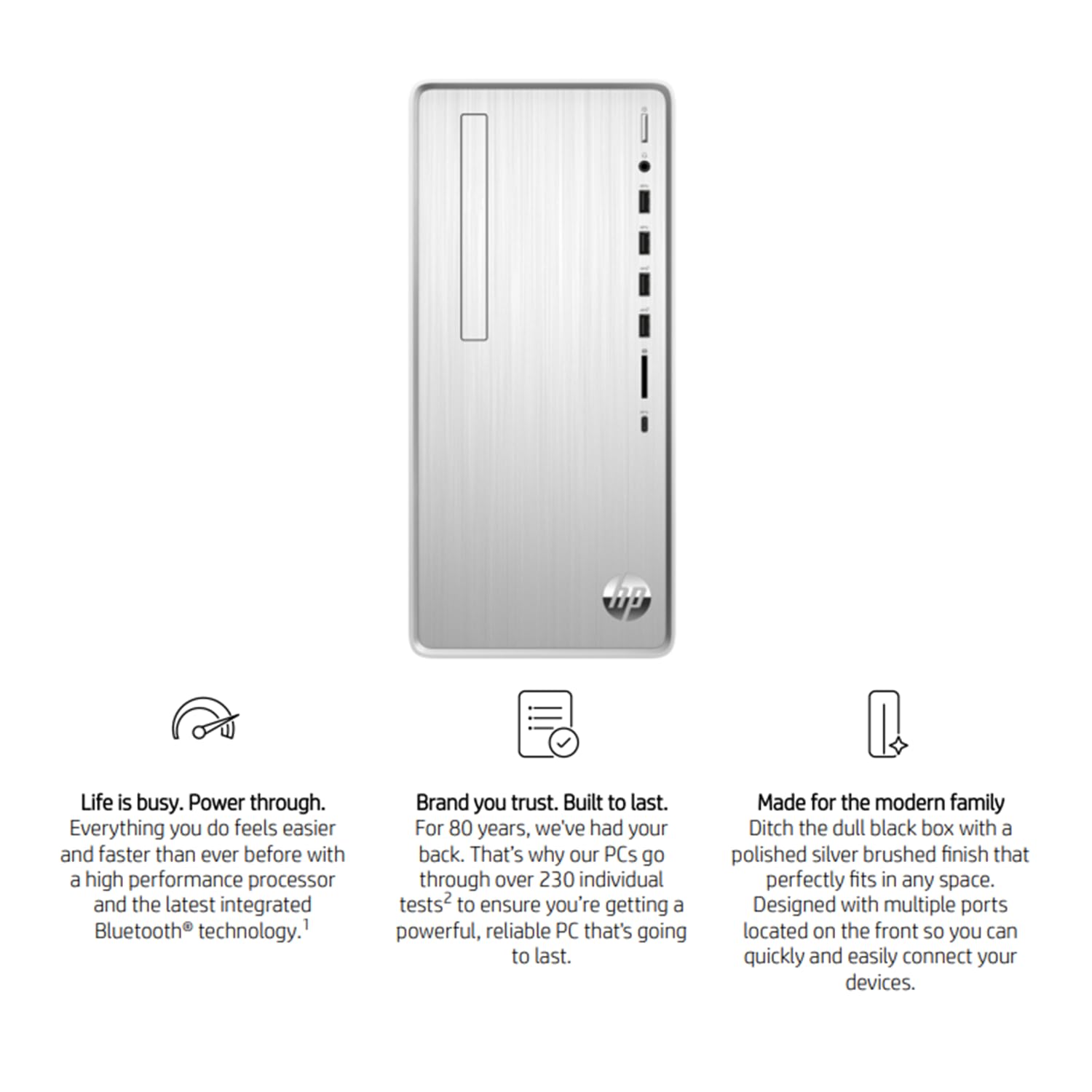 Hp Pavilion Tower Desktop, Amd Ryzen 5 5600G, 64Gb Ddr4 Ram, 2Tb Pcie Ssd + 2Tb Hdd, Sd Card Reader, Vga, Hdmi, Wi Fi 6, Wired K