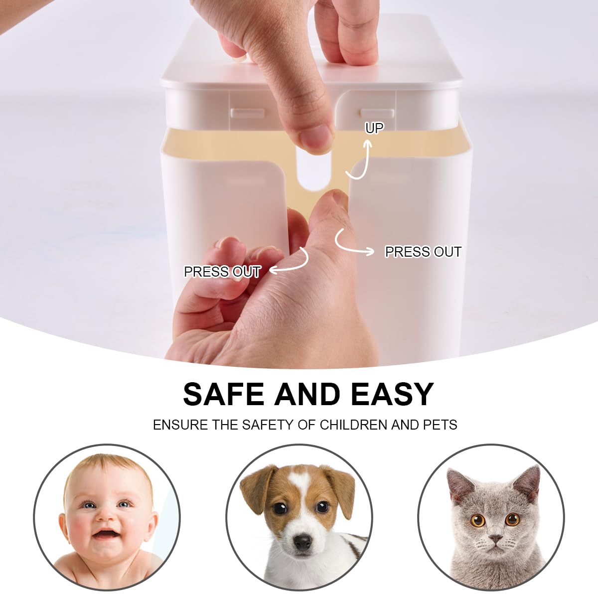 Cable Management Box, 2 Pack Large & Medium Cable Organizer Box With 17 Pcs Cable Management Set, Cord Organizer Box To Hide Sur