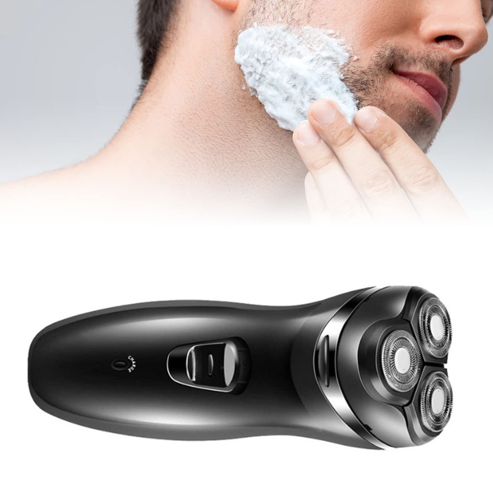 Rechargeable Men Electric Razor, Electric With Trimmer Beard Trimmer, Beard Trimmer, 3D Rotating Heads