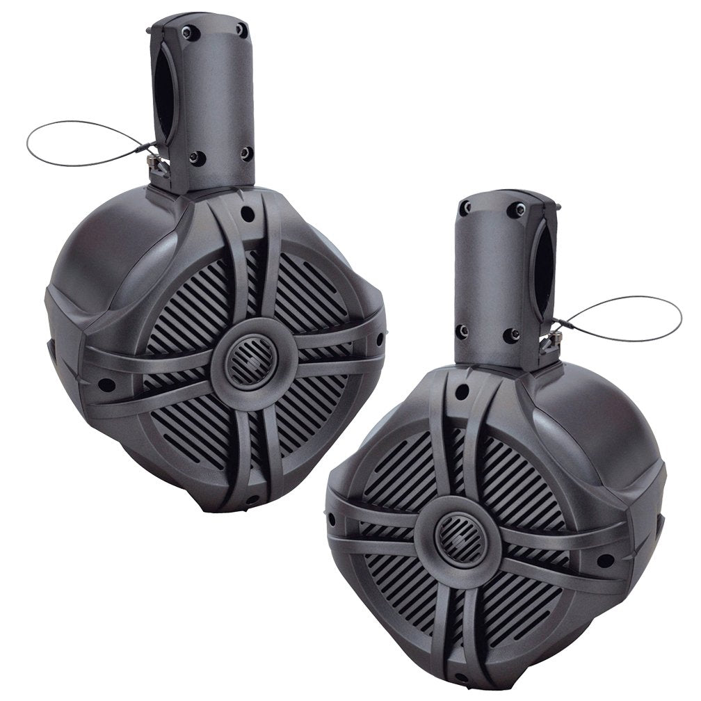 Power Acoustik Marine 8'' Wake Tower Speaker Titanium (Pair)