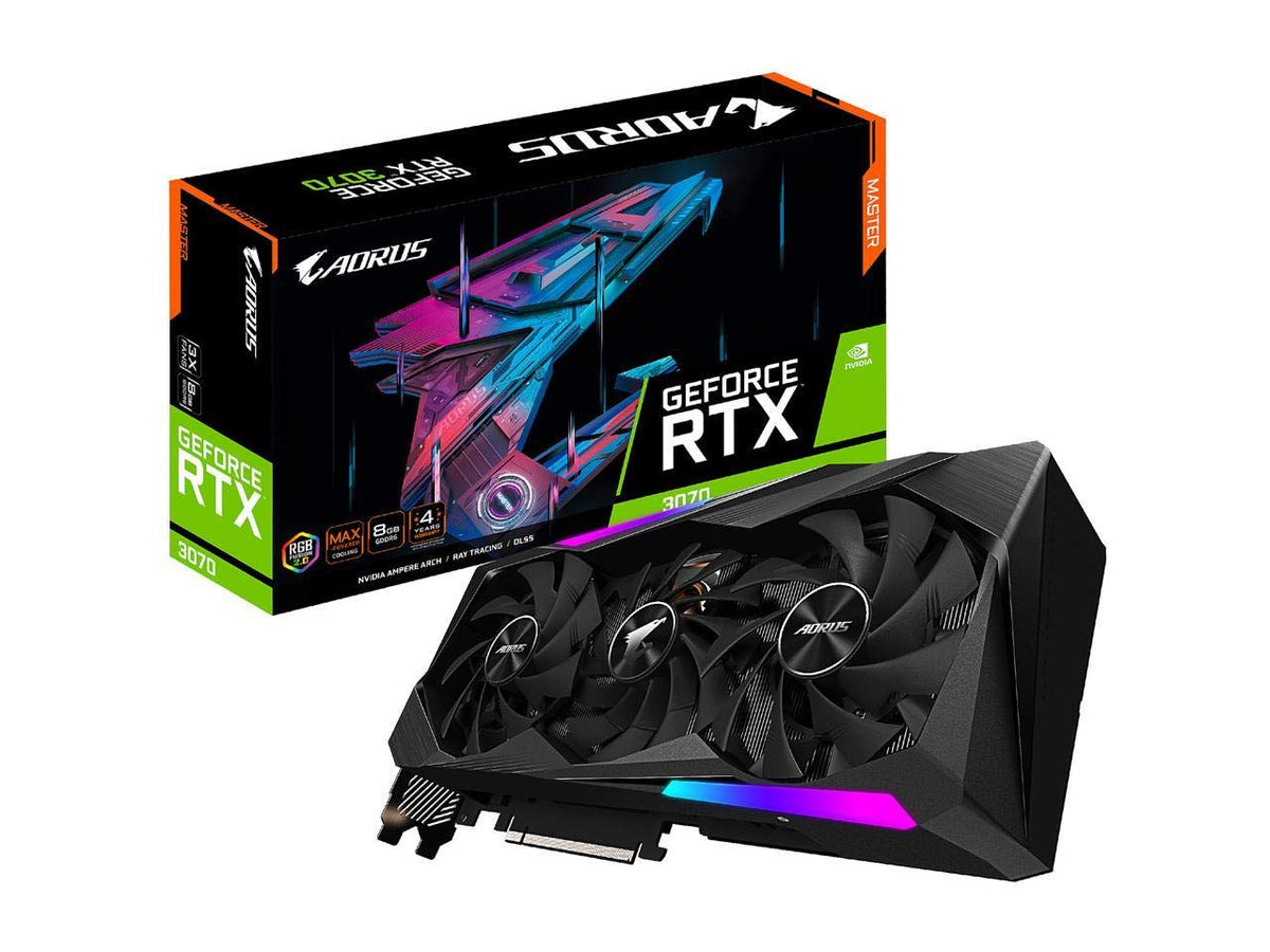 GIGABYTE AORUS GeForce RTX 3070 Master 8G Graphics Card, 3X WINDFORCE Fans, 8GB 256-bit GDDR6, GV-N3070AORUS M-8GD Video Card
