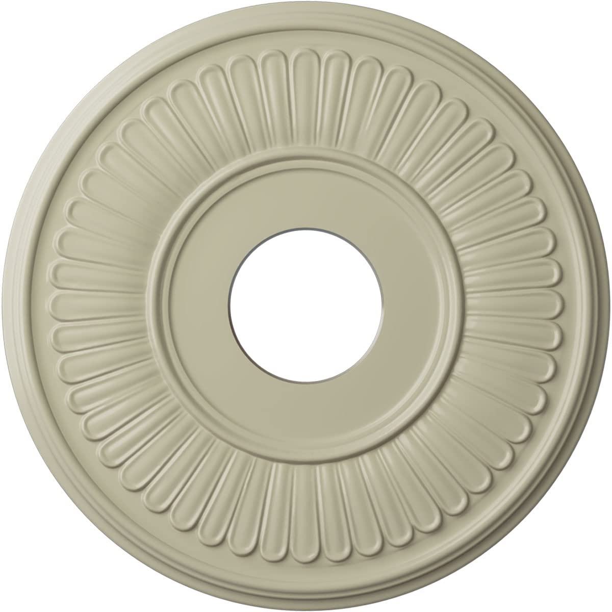 Ekena Millwork Berkshire Hand-Painted Ceiling Medallion, Clear Yellow