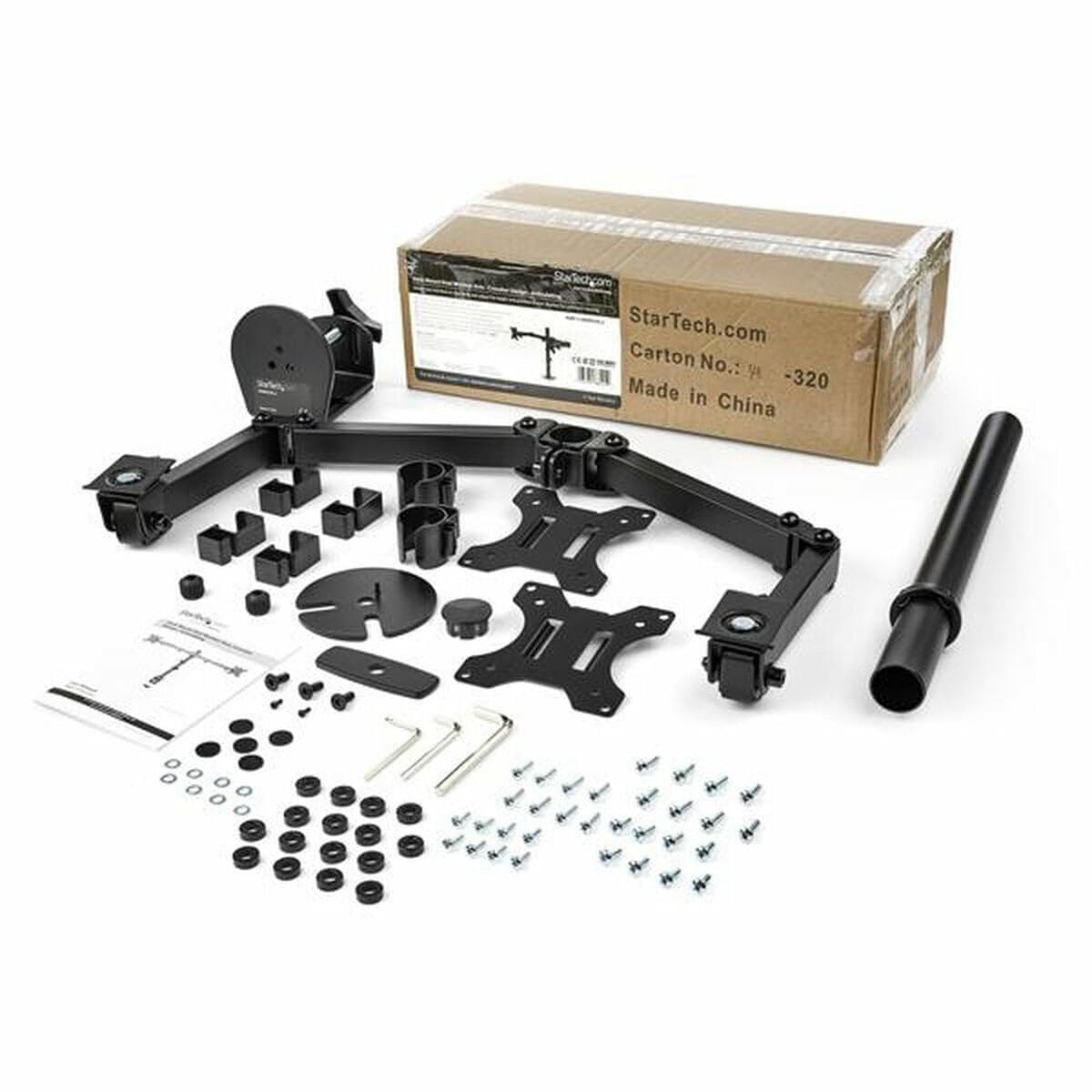 Startech.Com Desk Mount Dual Monitor Arm   Desk Clampgrommet Vesa Monitor Mount For Up To 32 Inch Displays   Ergonomic Articulat