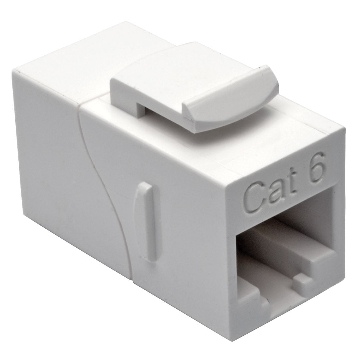 Tripp Lite Cat6 Straight Through Modular In Line Snap In Coupler Rj45   F/F (N235 001 Wh)