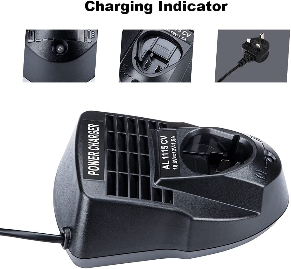 Powilling Bc330 12 Volt Replacement Battery Charger For Bosch12 Volt Lithium Ion Batteries