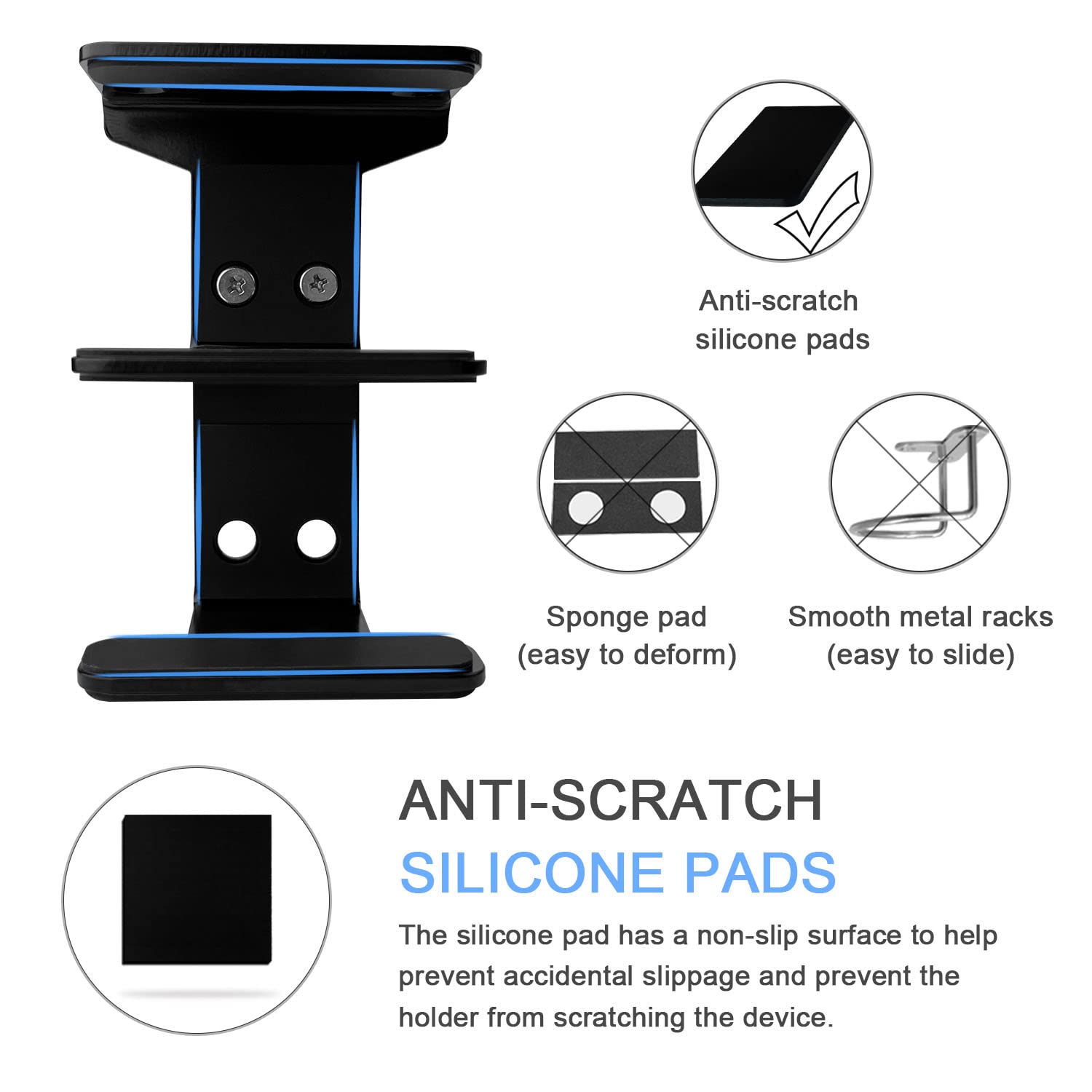 Ifcase 2 Tier Under Desk Laptop Mount, Double Decker Metal Under Desk Shelf Holder For Laptop, Macbook Pro, Keyboard With Anti S
