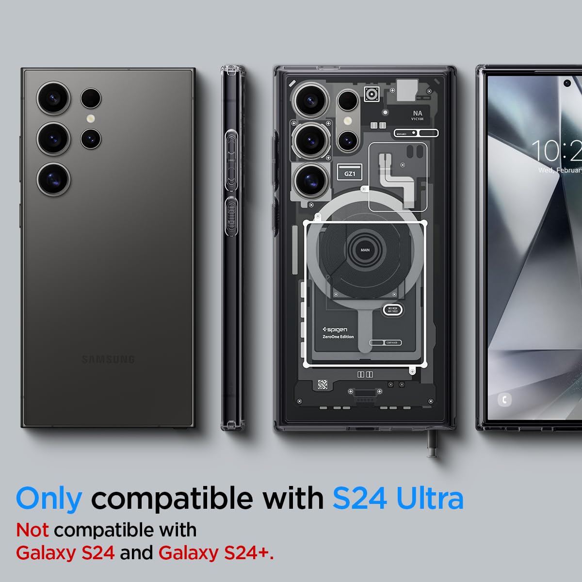 Spigen Ultra Hybrid Metal Ring Magfit Designed For Galaxy S24 Ultra Case (2024) [Military-Grade Protection] Compatible With Mags