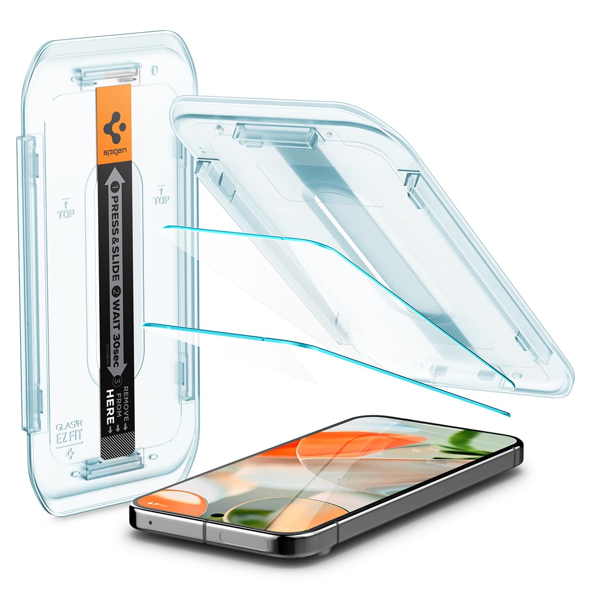 Spigen Tempered Glass Screen Protector [GlasTR EZ FIT] designed for Pixel 9 / Pixel 9 Pro [Case Friendly] - 2 Pack