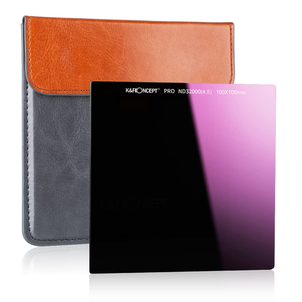 K&F CONCEPT 100x100mm Square ND32000 (15 Stops) Filter Waterproof Neutral Density Filter with 28 Multi-Layer Coatings for Camera