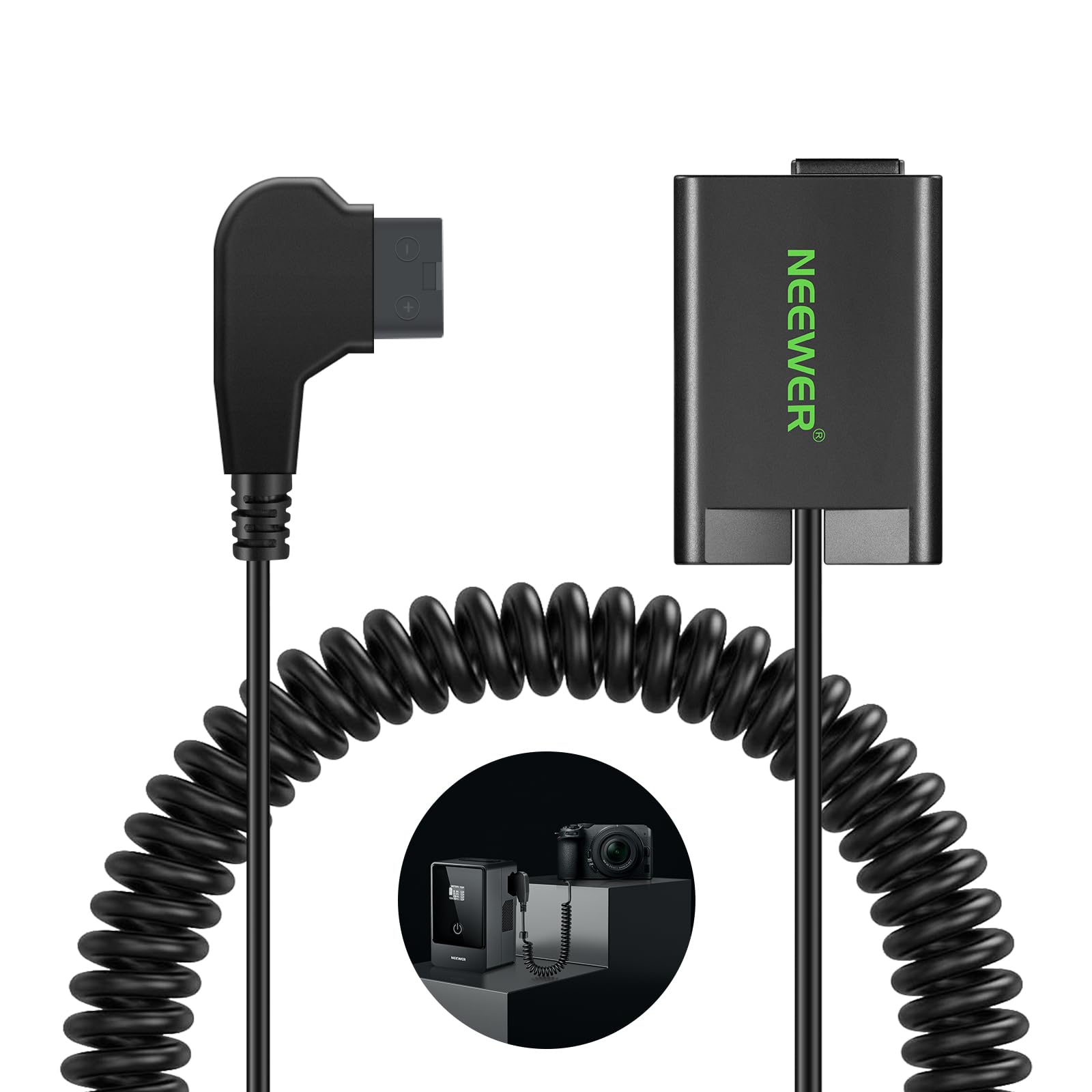 Neewer D Tap To En El25 Dummy Battery With Cable, Stable Continuous Power Supply For Nikon Zfc Z30 Z50, Compatible With Smallrig