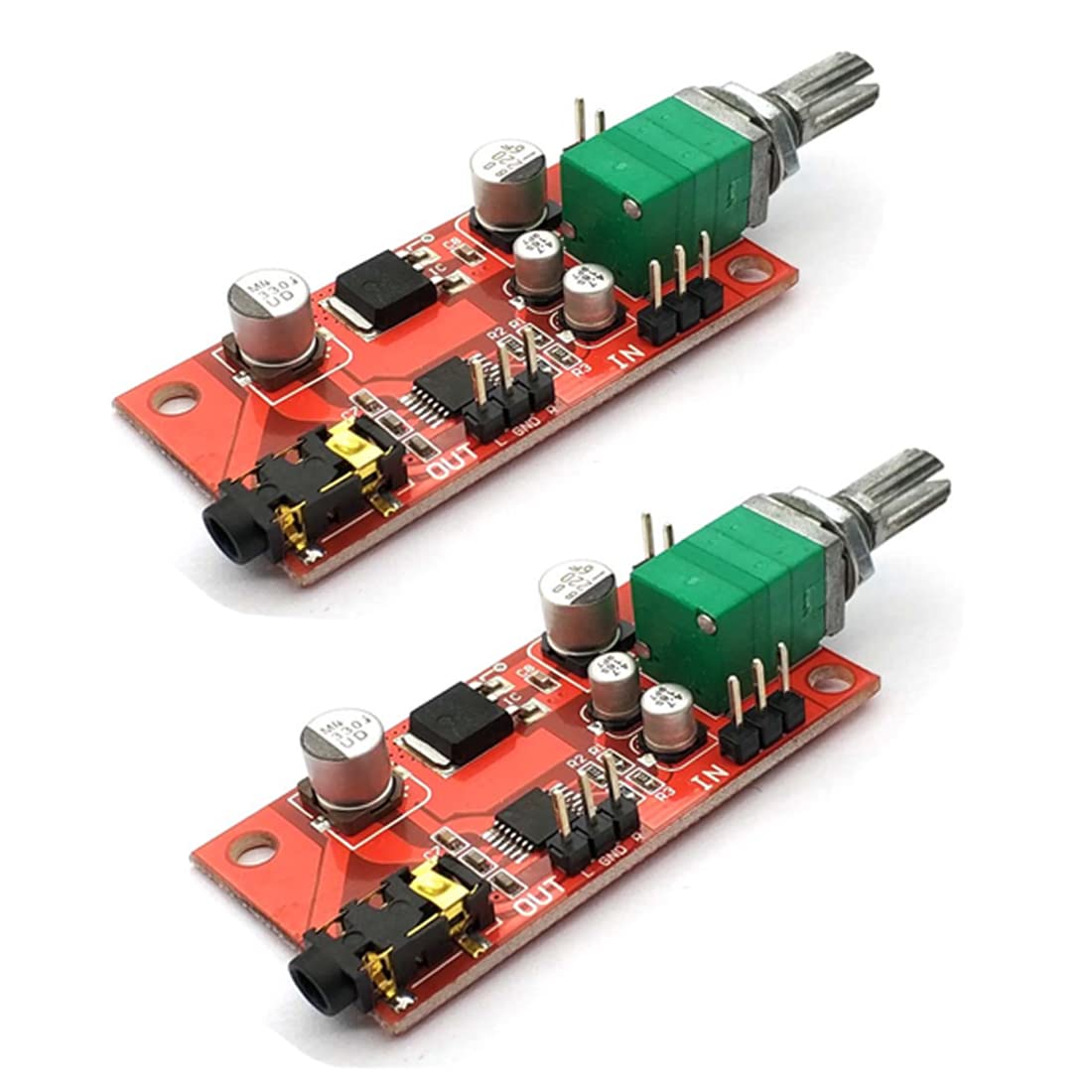 Hiletgo 2Pcs Max4410 Headphone Amplifier Board Headset Amplifier Mini Amp Pre Amplifier Board