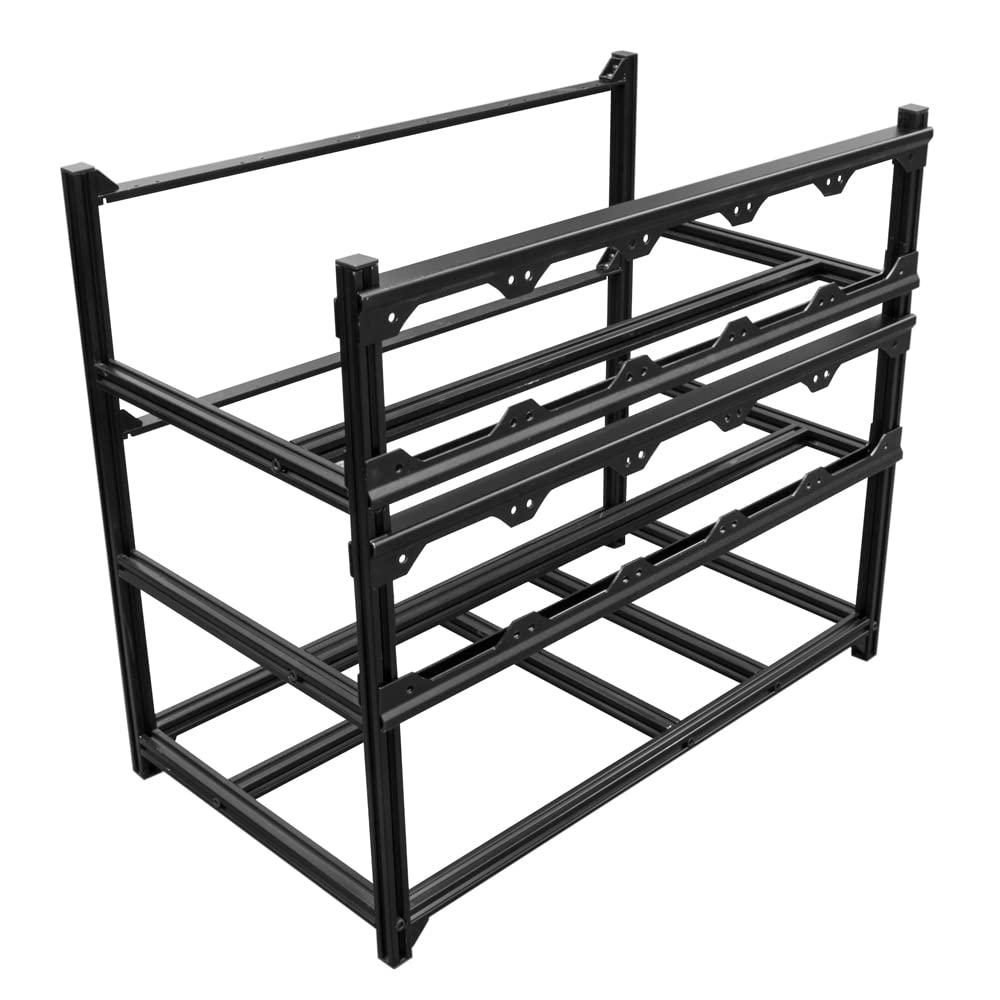 Kingwin Miner Rig Case Frame 12 Gpu   Premium Stackable Aluminum Mining Rig Enclosure For Efficient Crypto Mining, Test Bench Pc