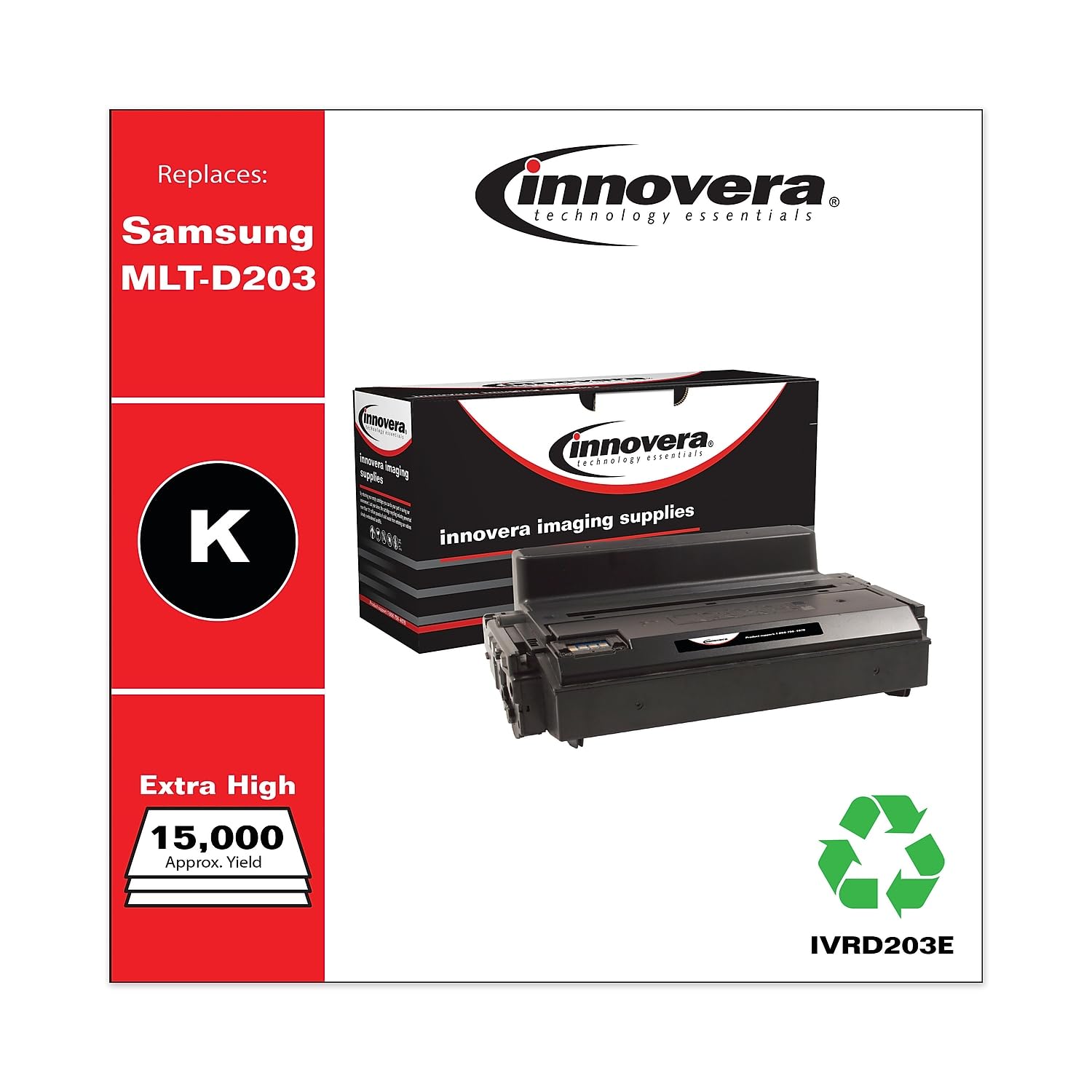 Innovera D203E Remanufactured Su890A (Mltd203E) Extra High Yield Toner, 10000 Page Yield, Black