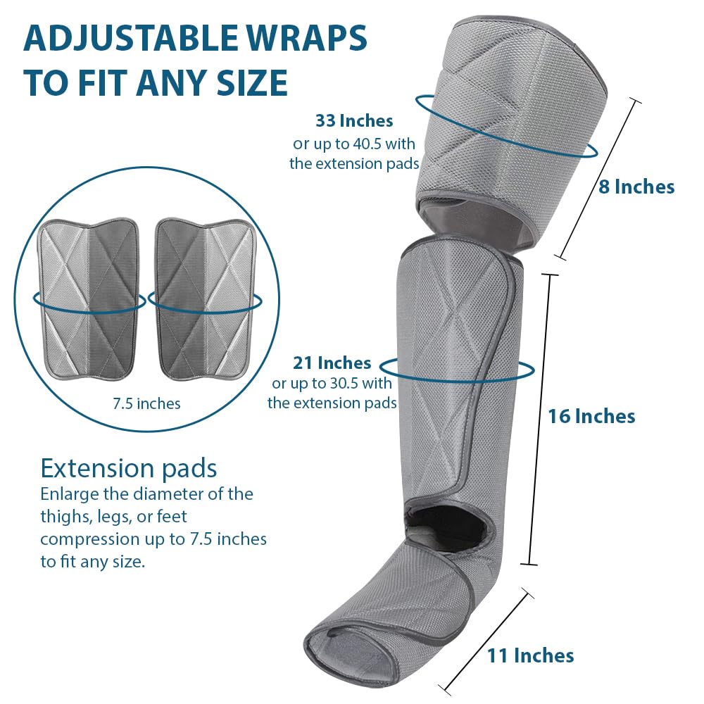 Leg Massager For Circulation   Foot And Calf Massager, Air Compression Leg Wraps Massage Boots Machine For Home Use Leg Massage