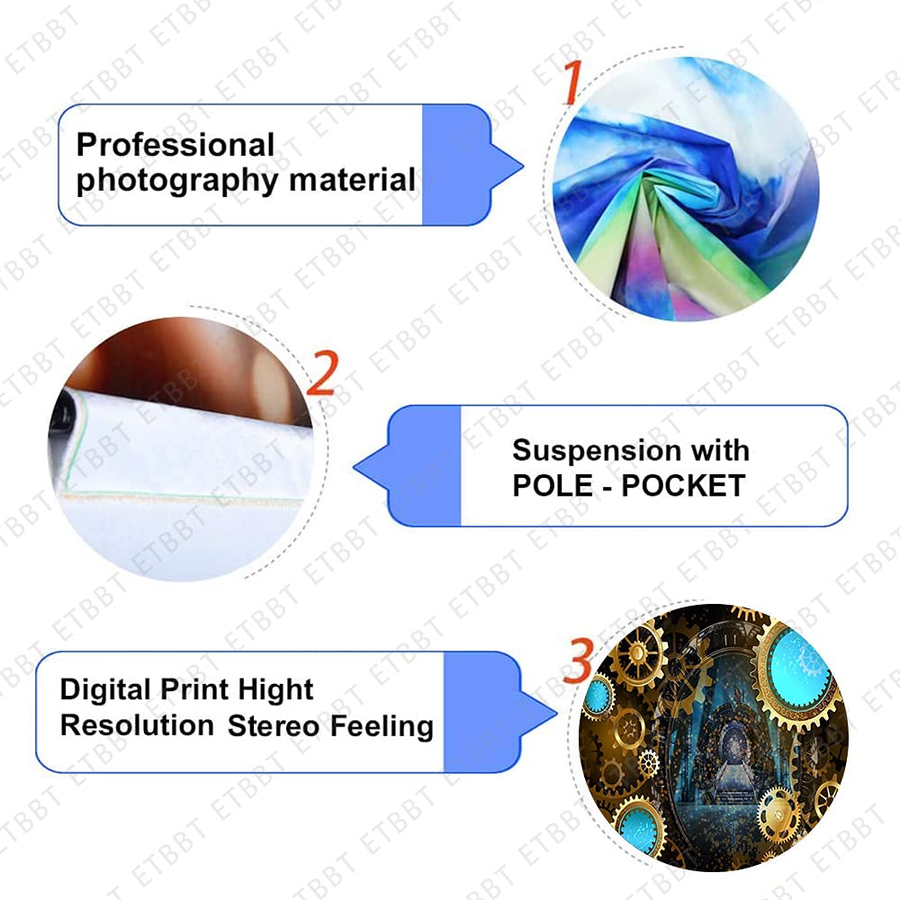 Emdspr 7X5Ft Antique Steam Backdrop Retro Old Metal Gear Industrial Photography Background Rusty Steam Machine Nostalgia Party D