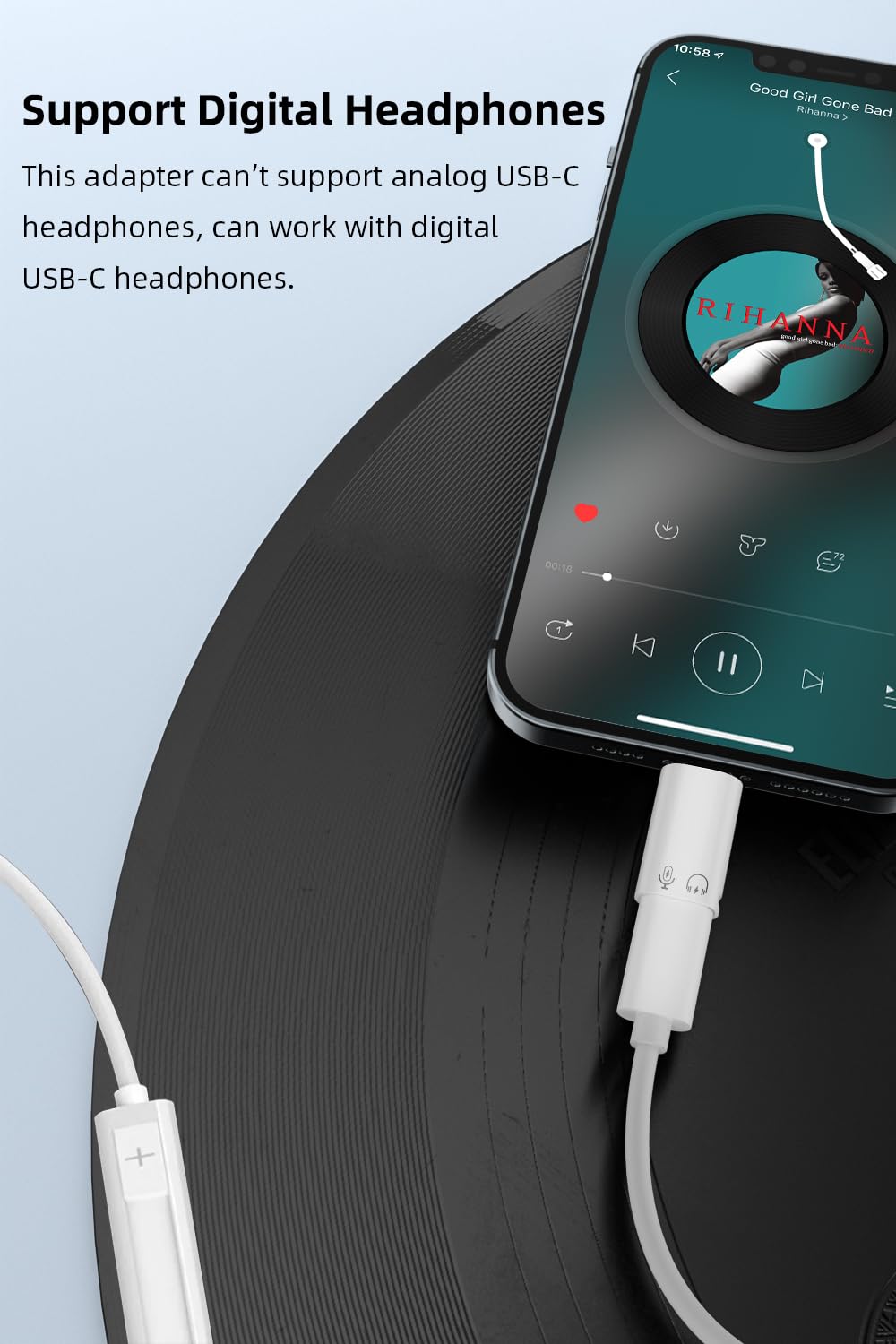 Areme 2 Pack Usb C And Usb 3.0 Otg Adapter For Iphone/Ipad, Support Connect Card Reader, U Disk, Usb Flash Drive, Keyboard, Mouse, Lavalier Microphone, Digital Headphone