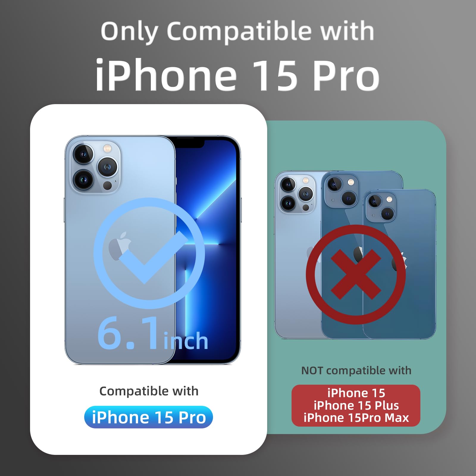 Oaoa Magnetic Silicone Case Compatible With Iphone 15 Pro Case, Built In Magnets, Compatible With Magsafe, Slim Engraved Liquid