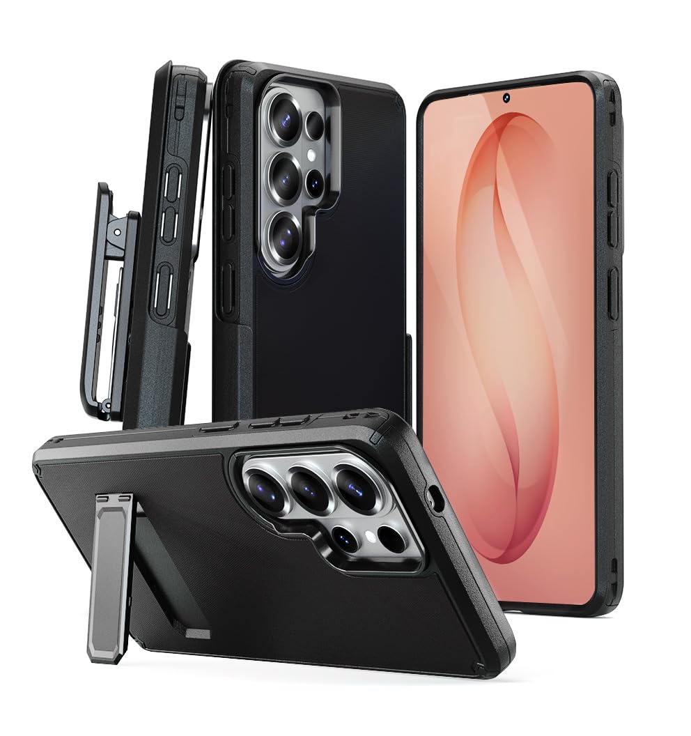 MOTIVE Designed for Samsung s26 Ultra Case, Rugged Phone Cover with Belt Clip Holster, Compatible with MagSafe Qi2, Military Gra