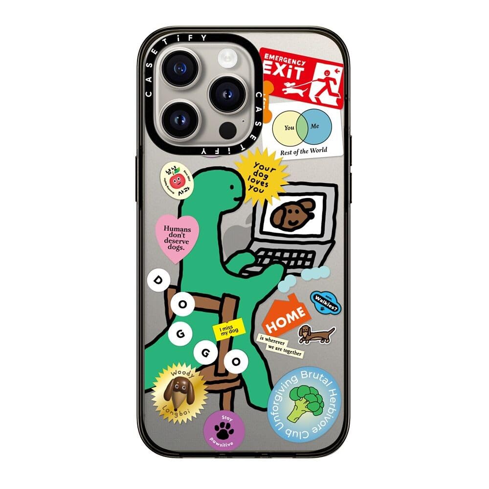 Casetify Compact Iphone 15 Pro Max Case [2X Military Grade Drop Tested / 4Ft Drop Protection]   Cute Prints   I Miss My Dog   Cl