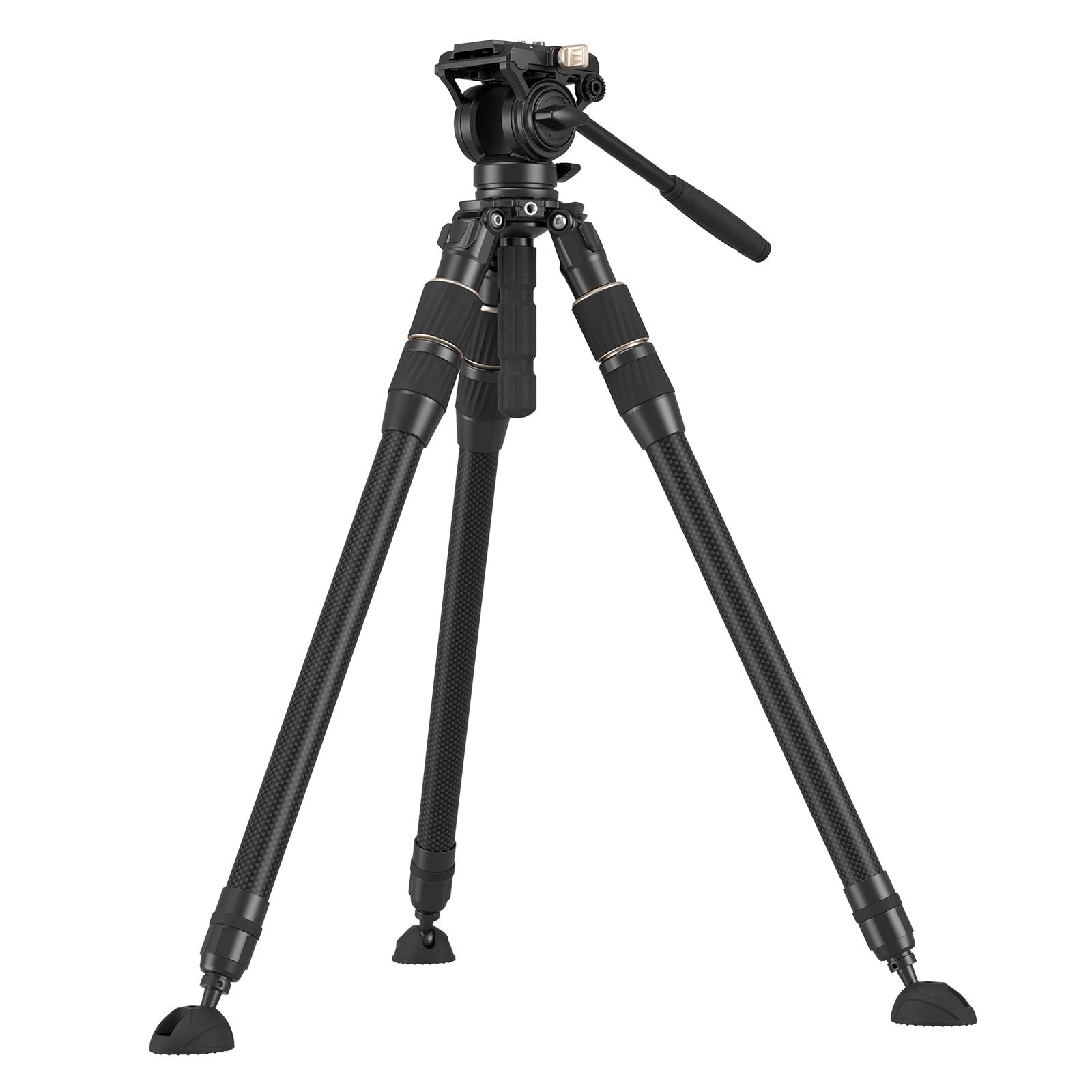 SmallRig FT-S303 FreeSpeed Carbon Fiber Tripod, 59 Travel Video Tripod with One-Twist Height Adjustment, 360 Fluid Head, Dual-