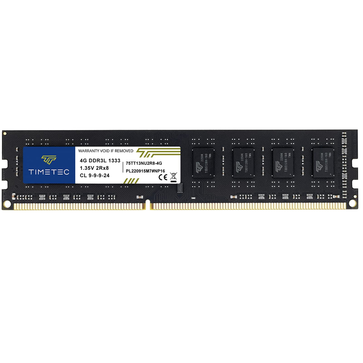 Timetec 4Gb Ddr3 / Ddr3L 1333Mhz Pc3 10600 Non Ecc Unbuffered 1.5V / 1.35V Cl9 Dual Rank For Dell Optiplex 780 Dt/Mt/Sff Memory