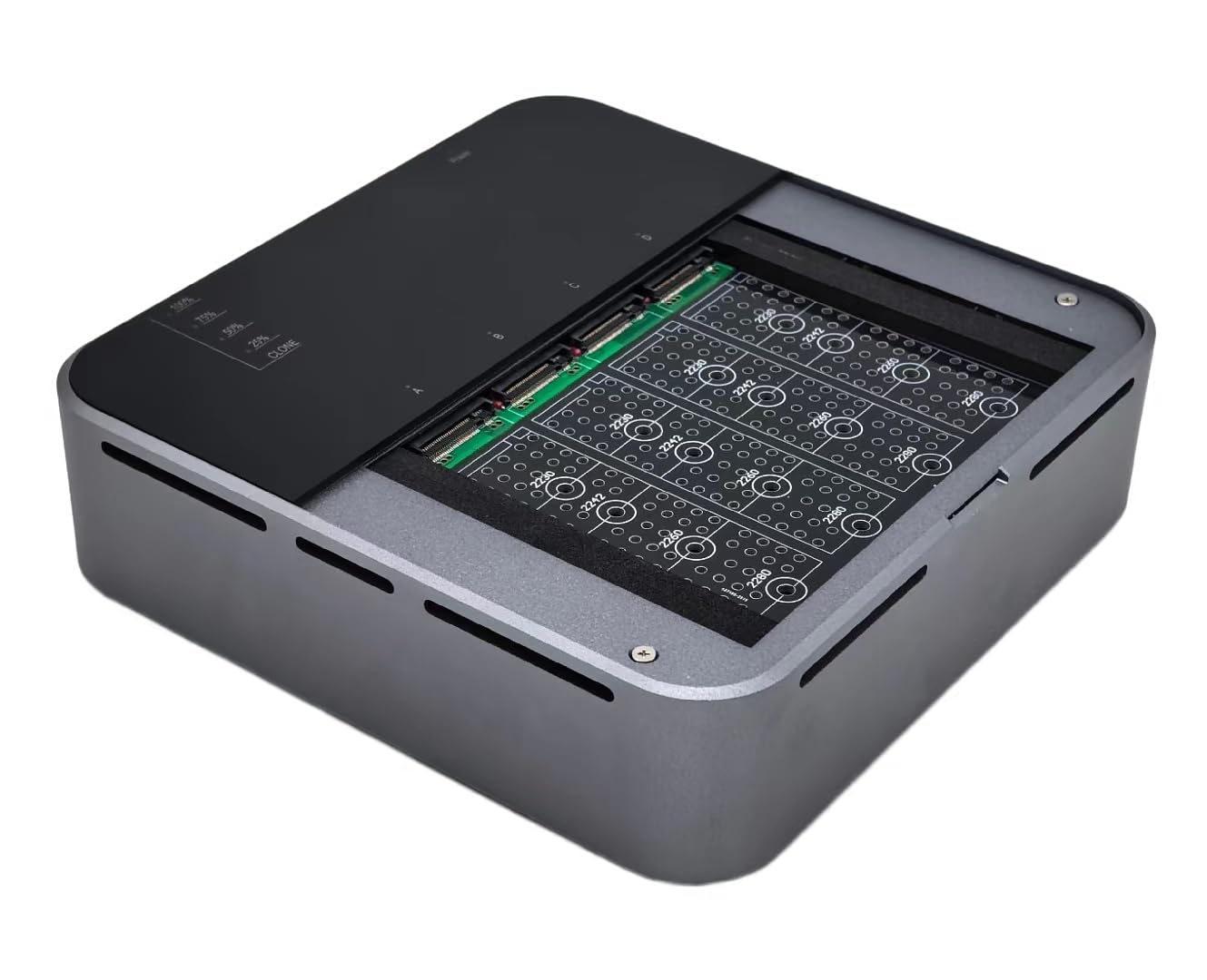 4 Bays USB4.0 (USB-C) 40G Portable NVMe (M Key, B+M Key) / PCIe SSD (2280, 2260, 2242, 2230) Ultra Fast External SSD Docking Sta