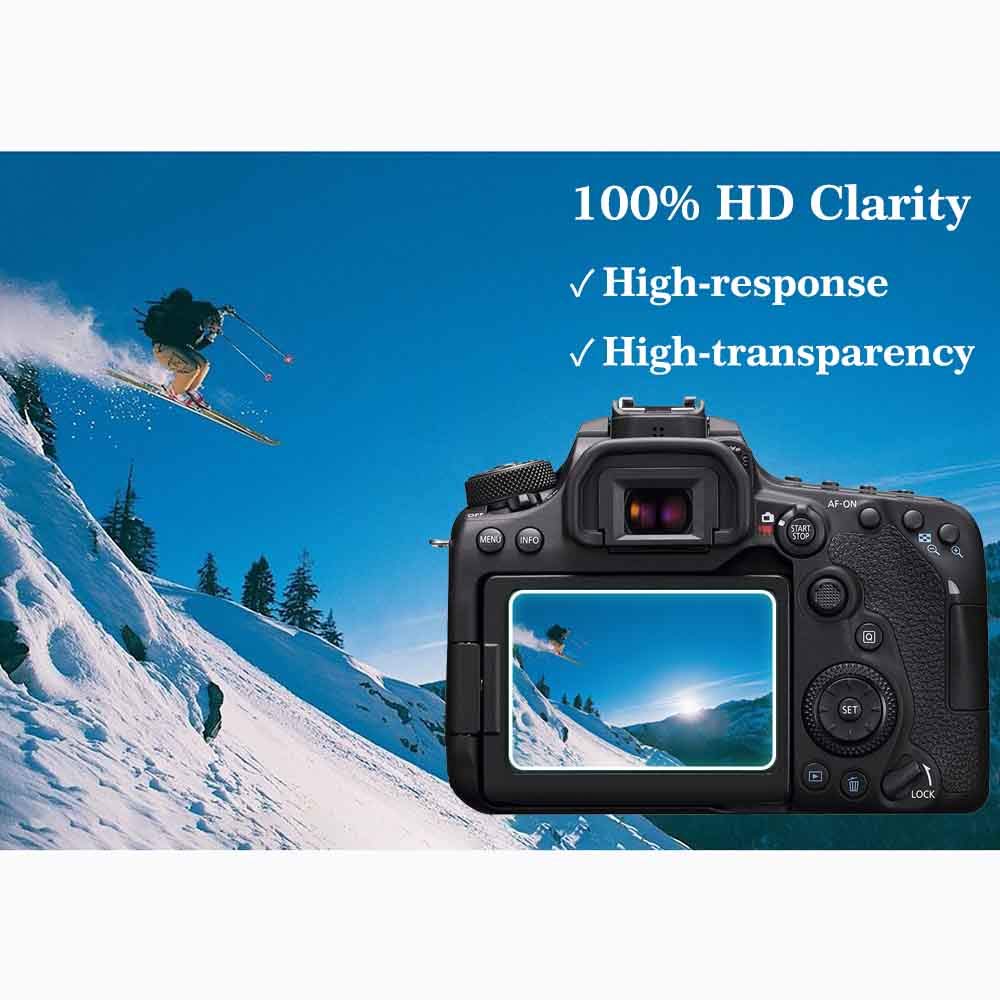 Screen Protector For Canon Eos 90D 80D 70D 77D Camera & Hot Shoe Cover [3+2 Pack], Ulbter Tempered Glass 0.3Mm 9H Hardness Ultra