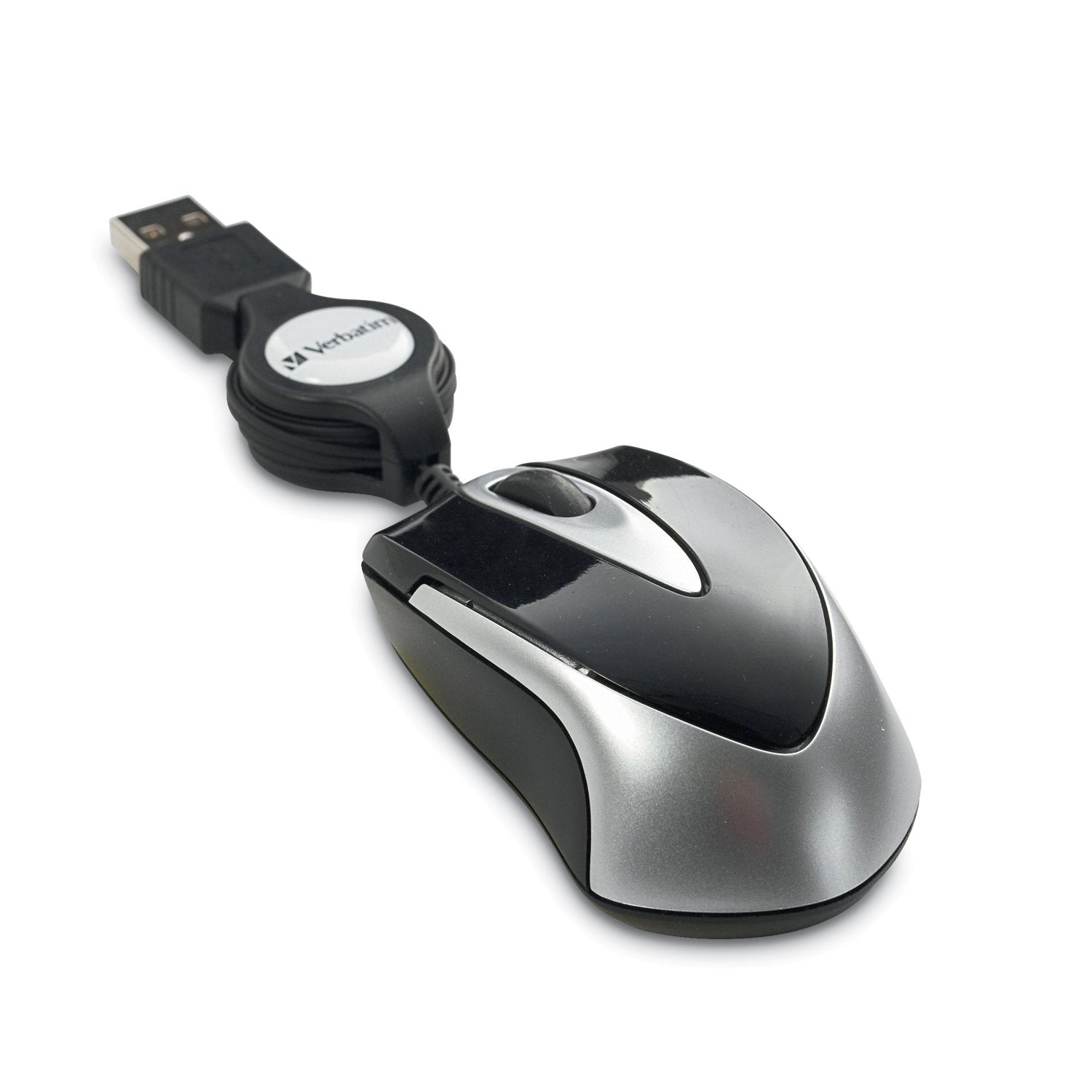 Verbatim Usb Corded Mini Travel Optical Wired Mouse For Mac And Pc   Metro Series Black