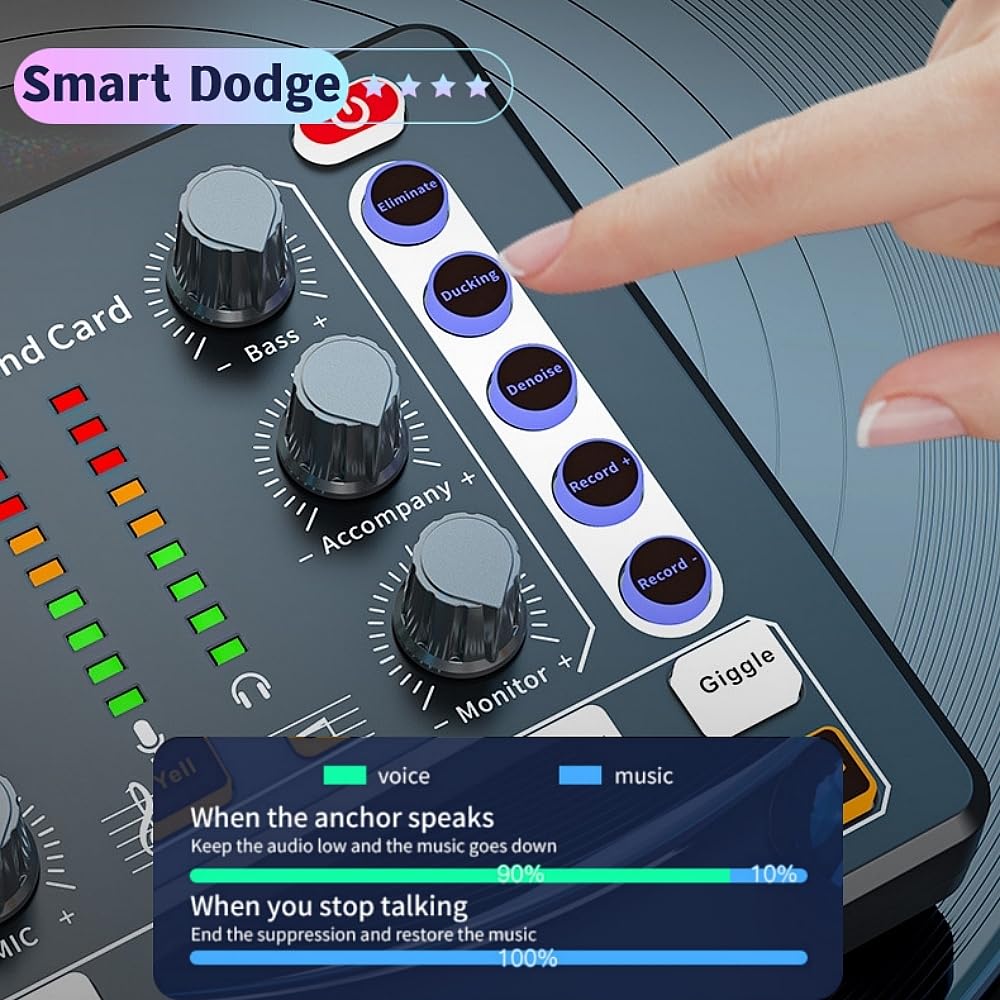 Sktome Podcast Equipment Bundle, Bm 800 Recording Studio Package With Voice Changer, Live Sound Card   Audio Interface For Lapto