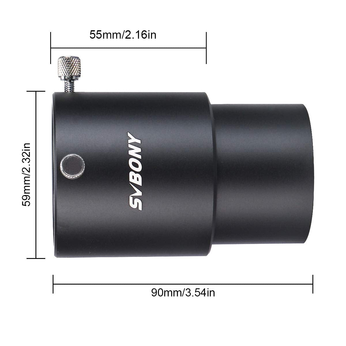 Svbony Sv158 Extension Tube 2 Inch Optical Length 55Mm Total Length 90Mm Extension Tube For Telescope (90Mm)