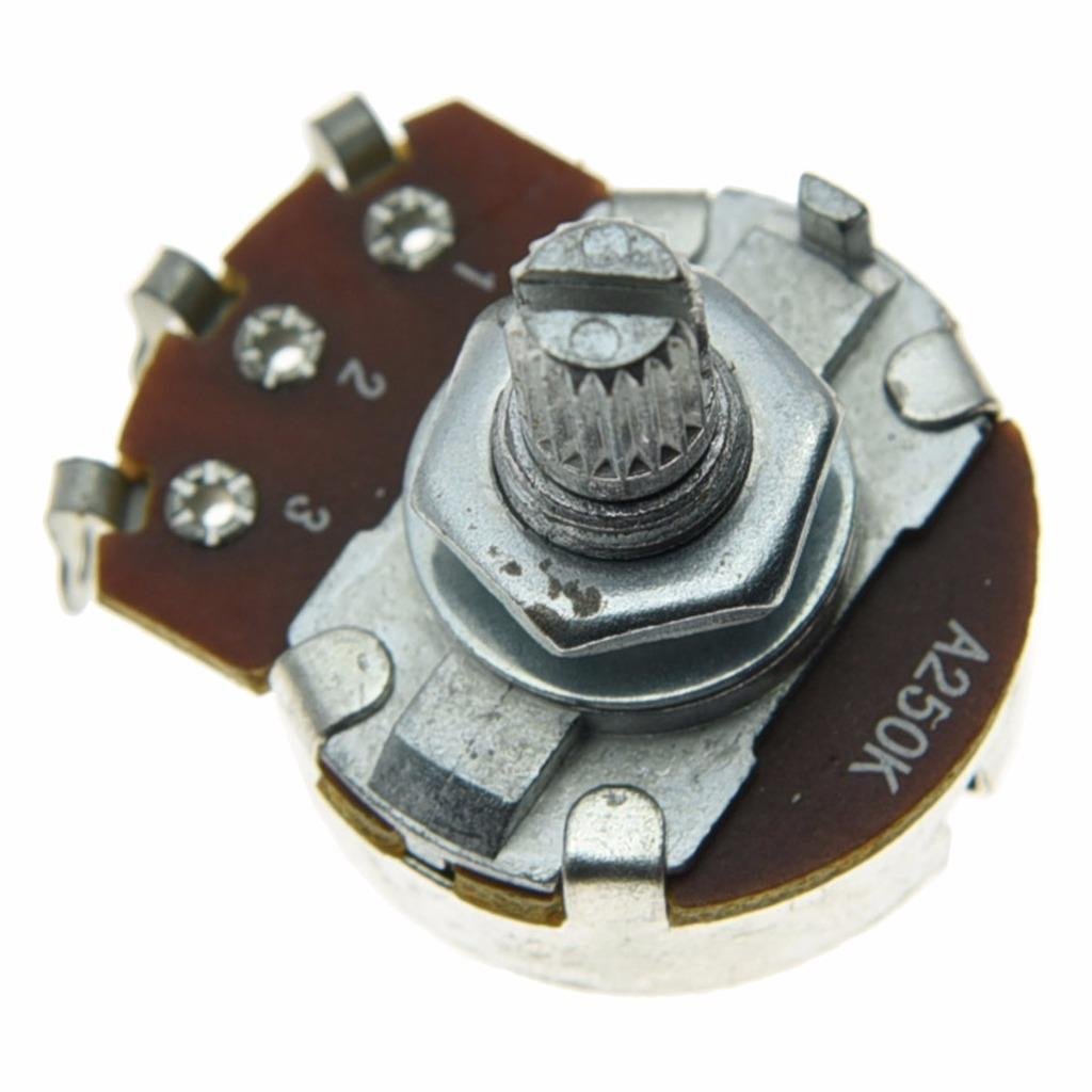 Dopro 5Pcs Audio Guitar Pots Tone 250K Electric Guitar Large Pots 24Mm Base With Short Split Shaft Guitar Potentiometer A250K