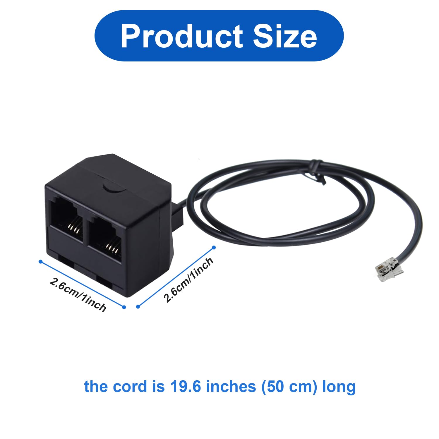 Telephone Training Adapter Y Splitter For Rj9 Headset Or Handset Phone Splitter Compatible With Cisco, Yealink, Avaya, Plantroni
