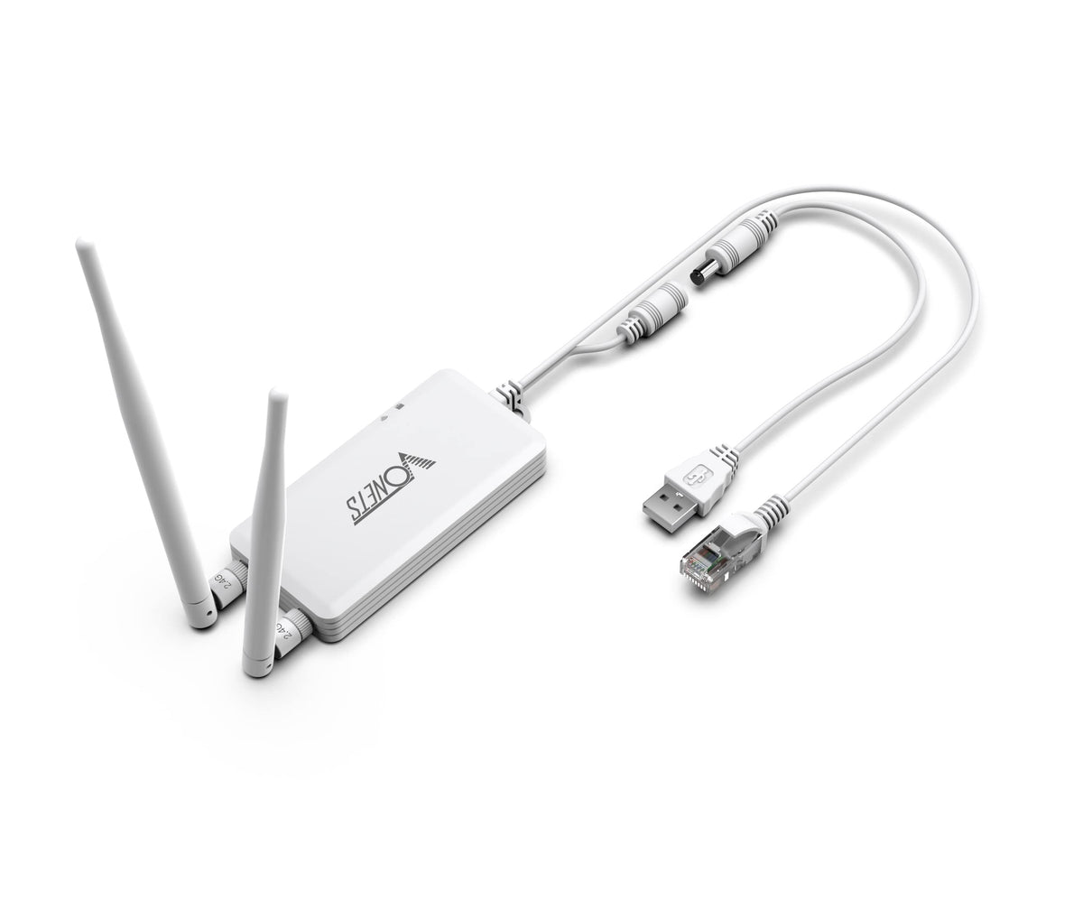 Vonets Vap11S Mini Repeater/Wireless Bridge Ethernet/Wifi Router 2.4Ghz Industrial With 2 Rj45 Ethernet Ports And 2 External Ant