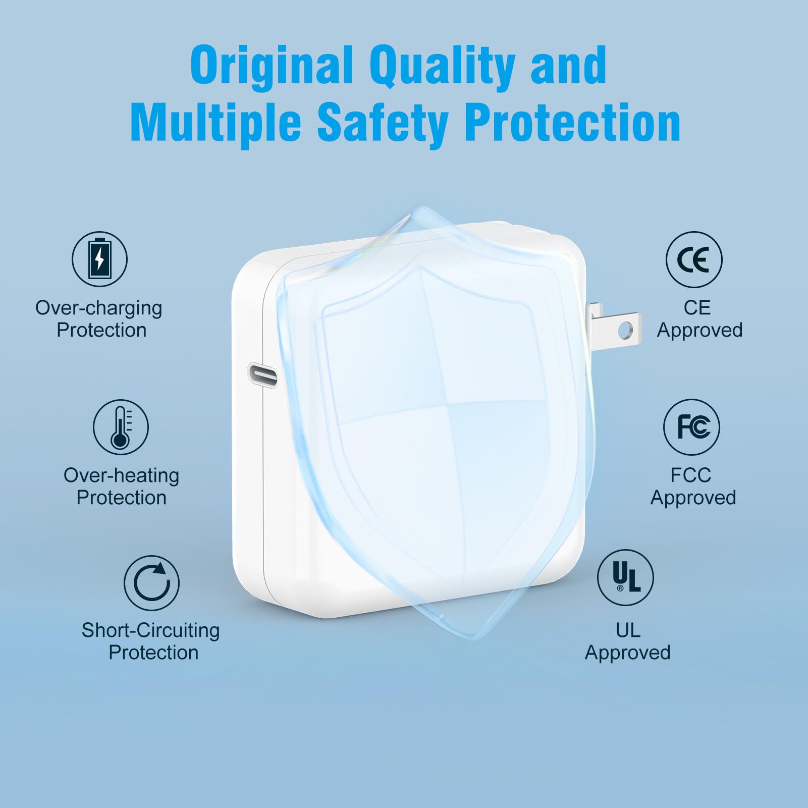 Charger For Macbook Air 13 15 Inch M2 M3 2024 2023 2022 2021 Macbook Pro 14 Inch M1 M2 M3, 70W Usb C Power Adapter, 6.6Ft Usb C