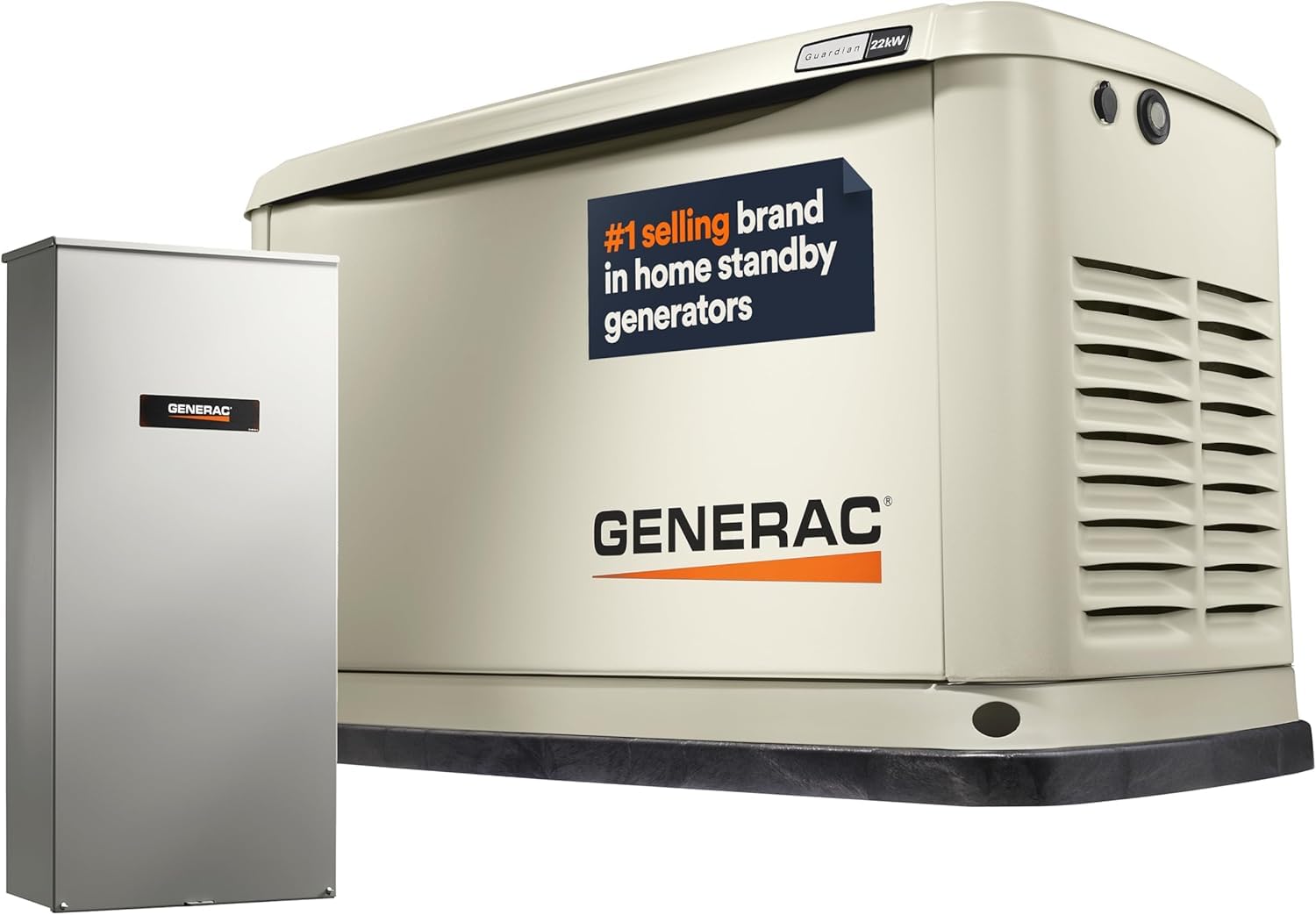 Generac 7043 22Kw Air Cooled Guardian Series Home Standby Generator With 200 Amp Transfer Switch   Comprehensive Protection   Sm