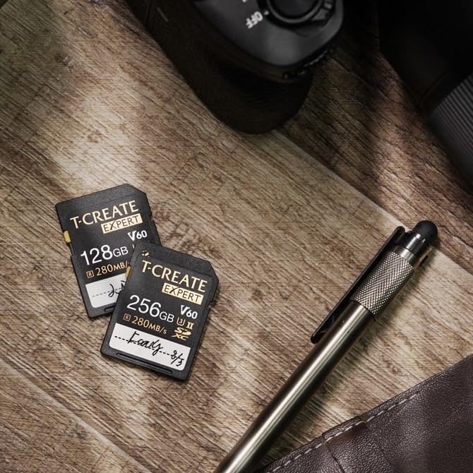 Teamgroup T Create Expert 128Gb Sd Card Uhs Ii Sdxc U3 V60 Read Speed Up To 280Mb/S, 8K 4K Recording Compatible With Canon Sony Nikon Panasonic Olympus Digital Camera Ttcsdy128Giiv6001