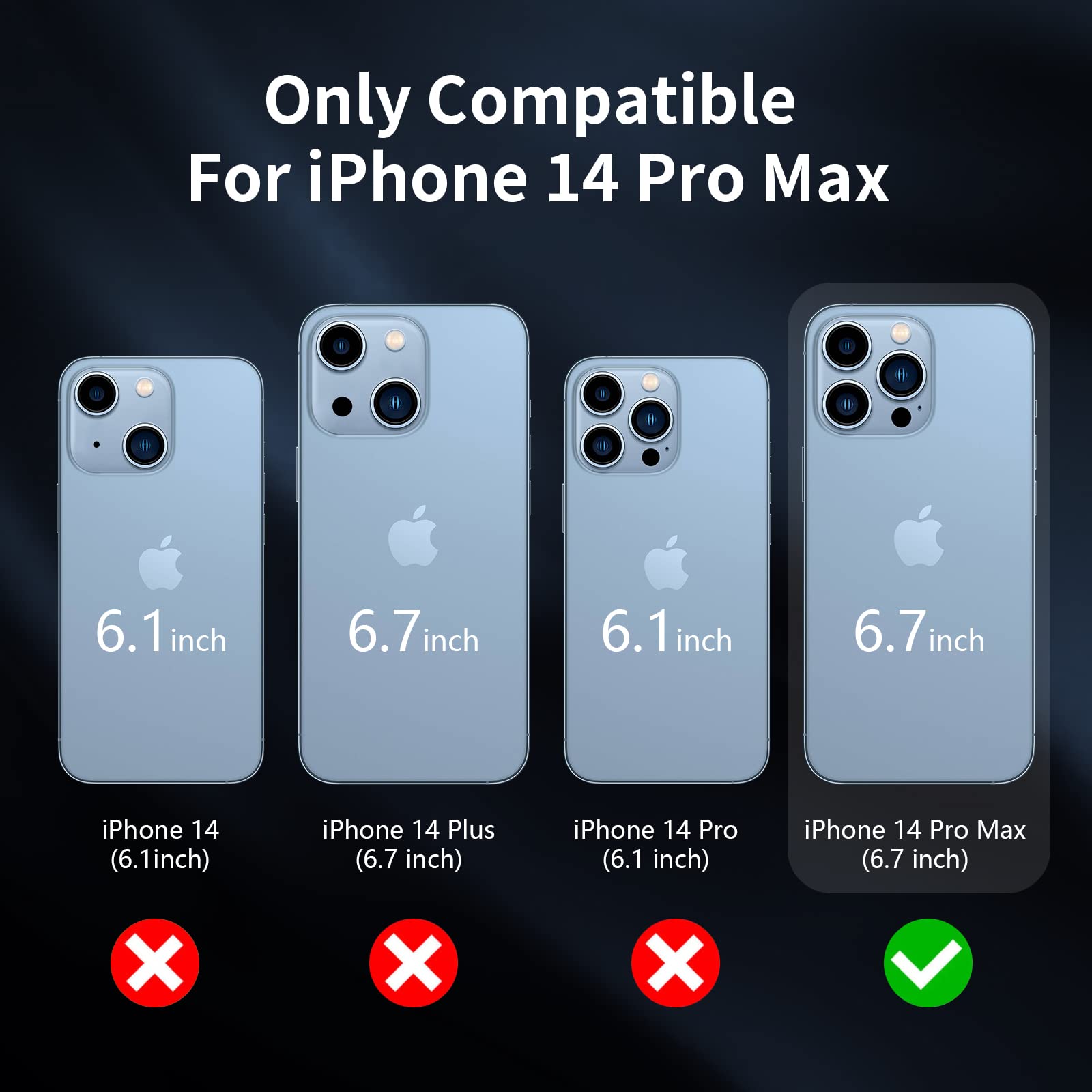 Sansunto For Iphone 14 Pro Max Case, Full Body Protection Heavy Duty Shockproof Military Grade 3 In 1 Silicone Rubber With Hard