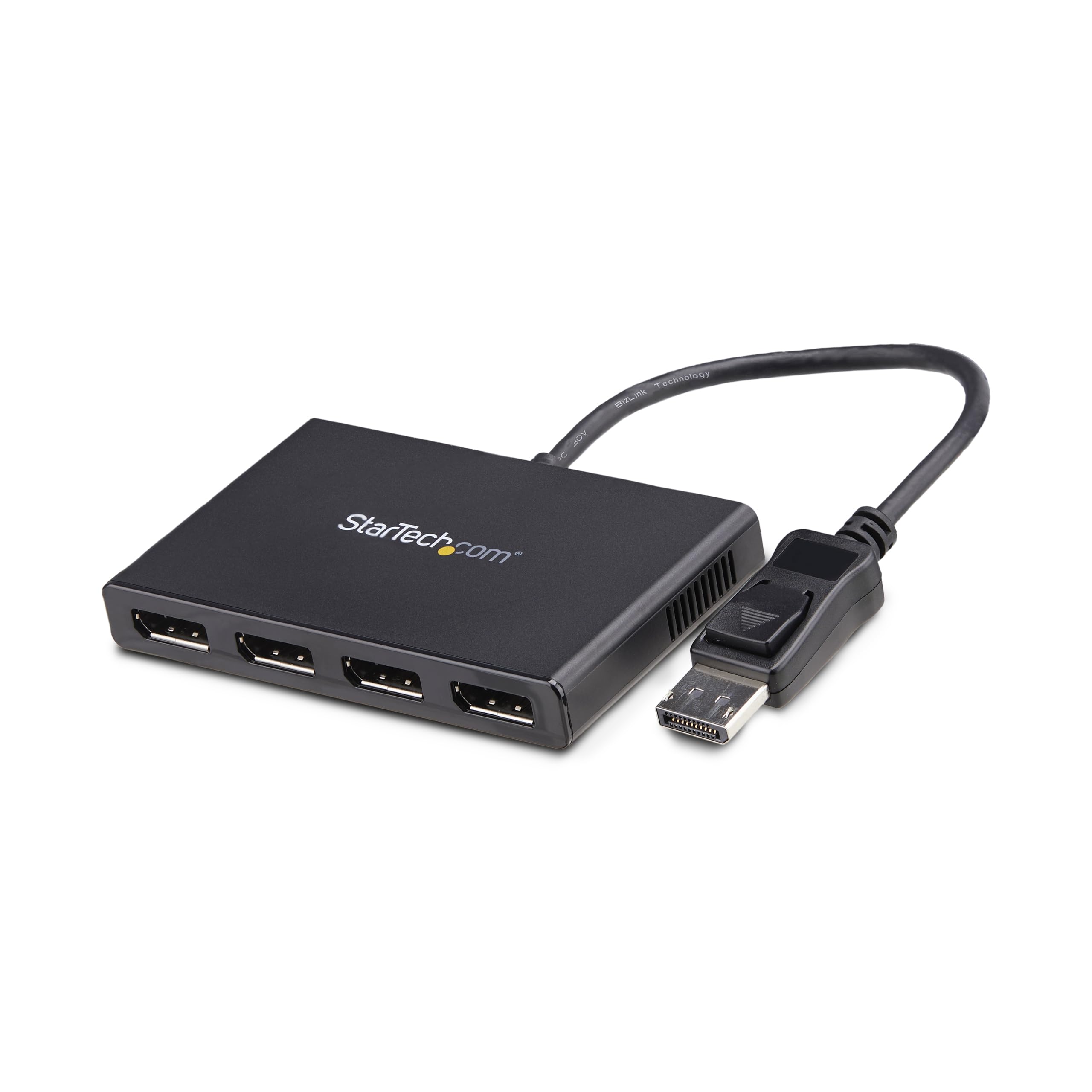 StarTech.com 4-Port DisplayPort 1.2 Splitter, DisplayPort to 4x DP Multi-Monitor Adapter, Quad 1080p 60Hz Computer MST Hub, Wind
