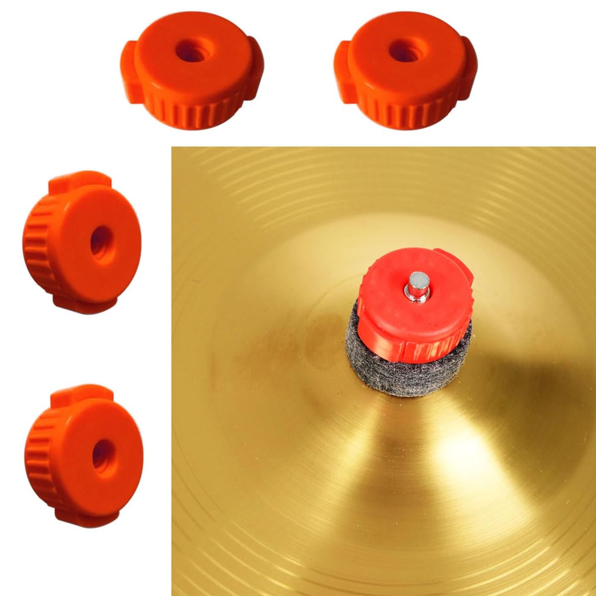 Tuoren 5 Packs Quick Release Clamp 6-8Mm For Cymbal Jazz Drum Parts Accessories (Red)