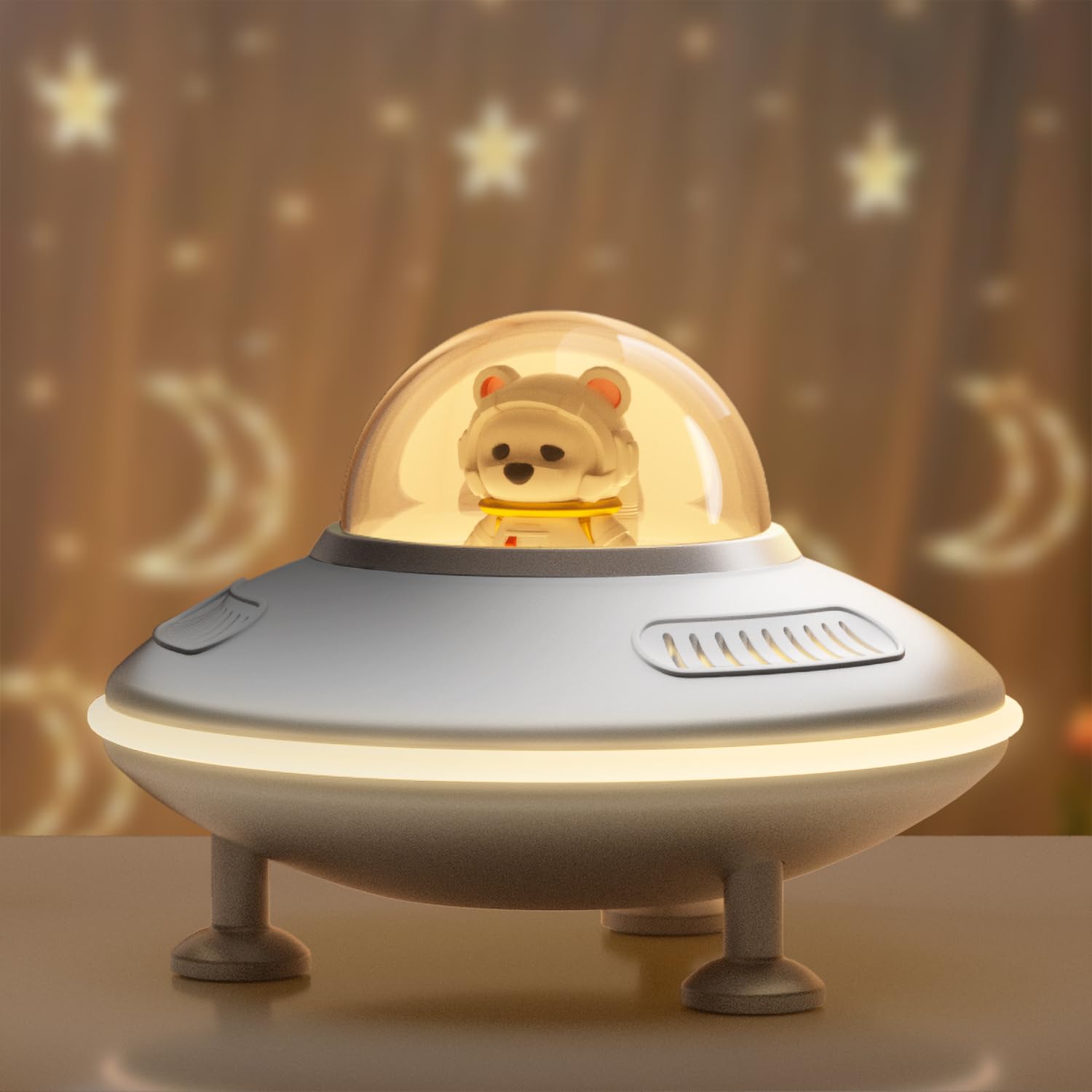 Baolira Small Speakers Bluetooth Wireless, Night Lights Bluetooth Speaker, Cute Speaker With Bluetooth 5.4, Usb Disk&Aux&Tf Card Input, Birthday Gifts For Men,Teen Boys, Cool Stuff For Room   Silver