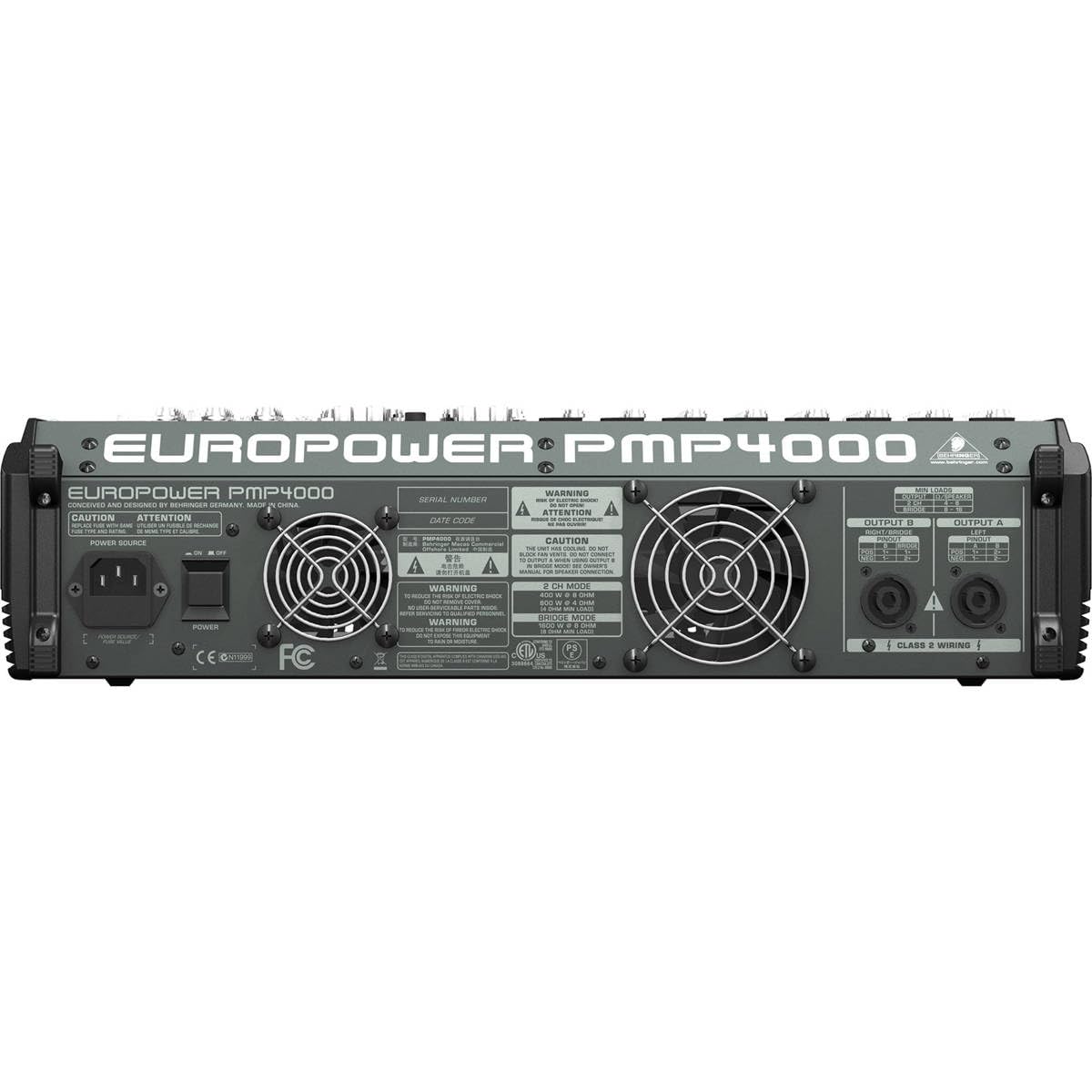 Behringer Europower Pmp4000 Powered Mixer   16 Channels, 1600 Watts With Multi Fx Processor And Fbq Feedback Detection System
