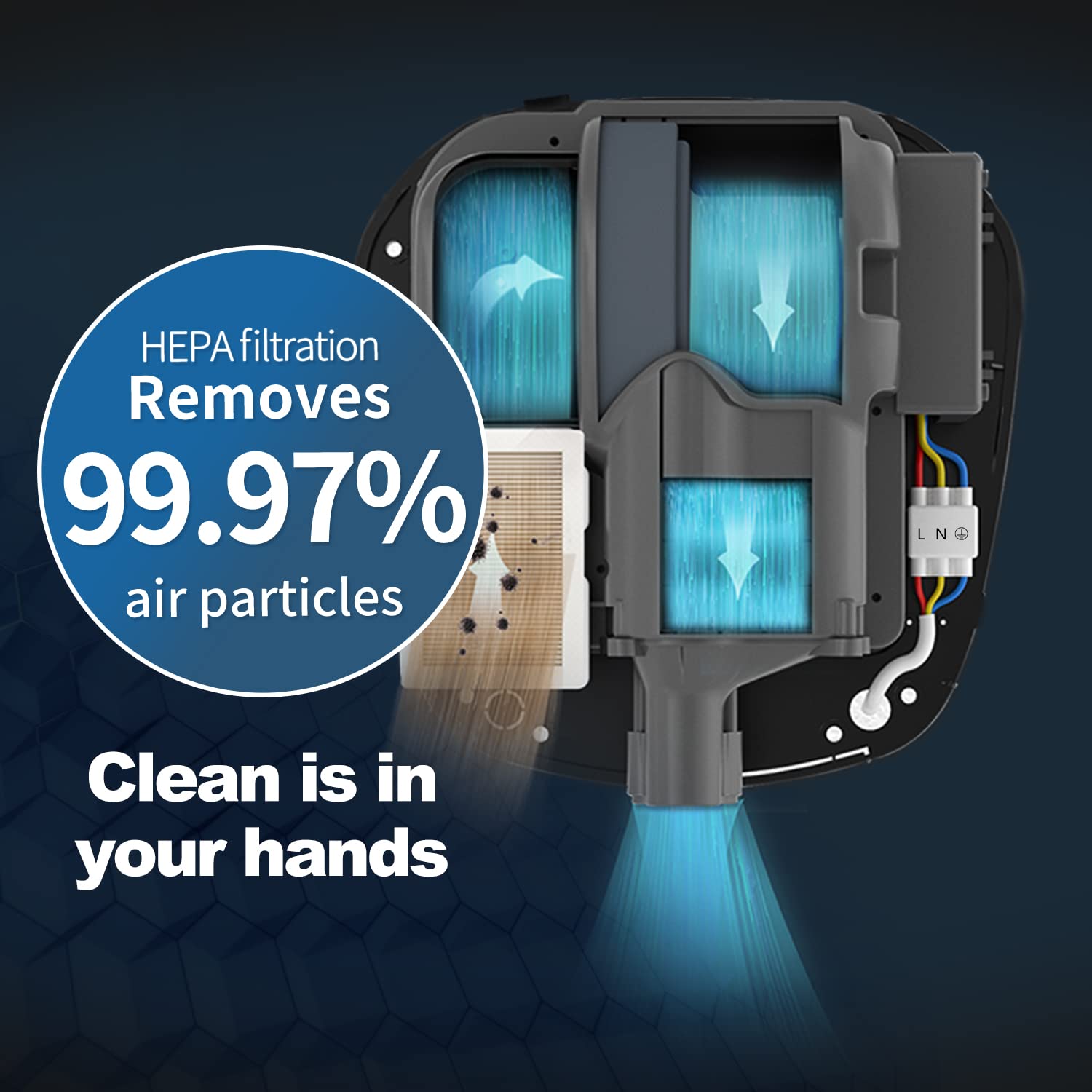 Aike Air Tank Heavy Duty Hand Dryer Hepa Filter Ul Approved 120V 1400W Brushed Stainless Steel Finish Model Ak2903